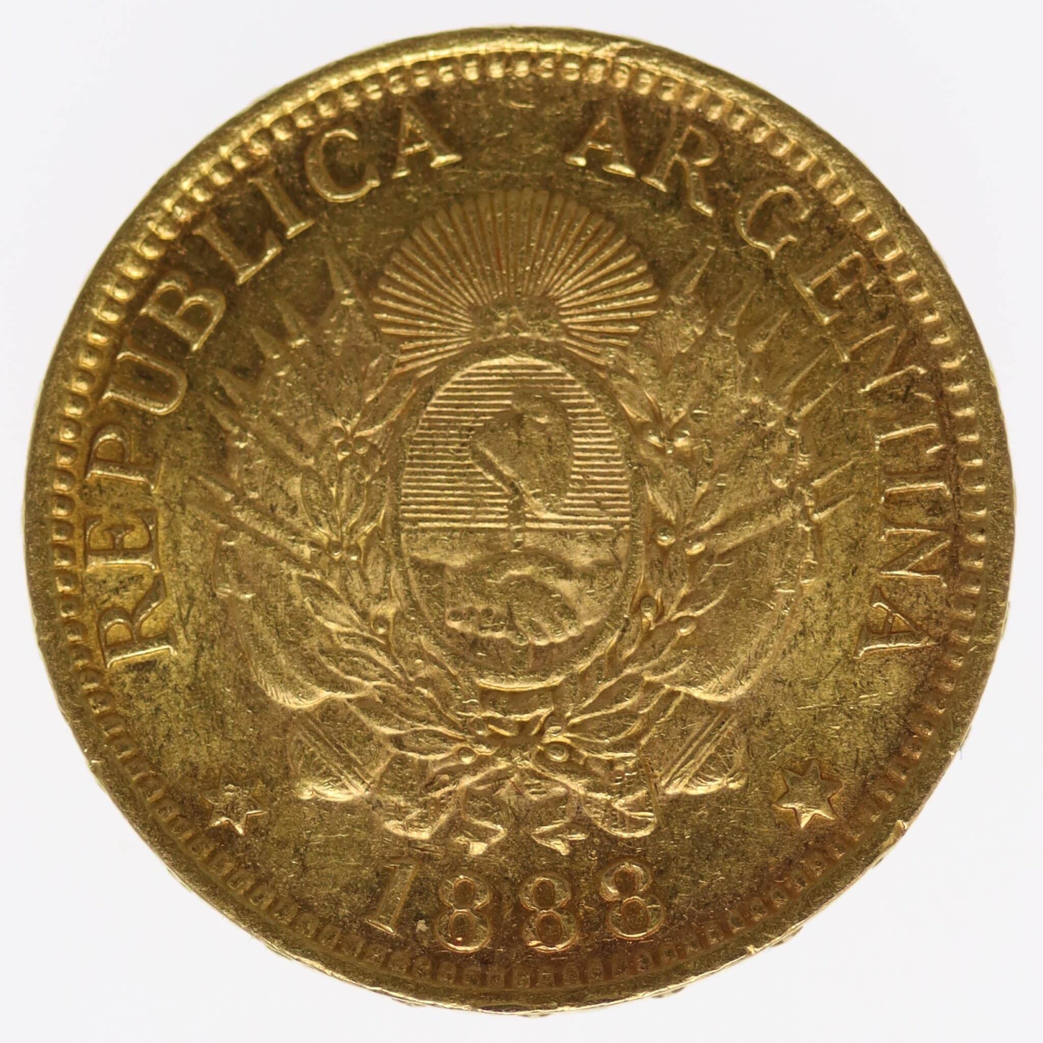 argentinien - Argentinien 5 Pesos / Argentino 1888