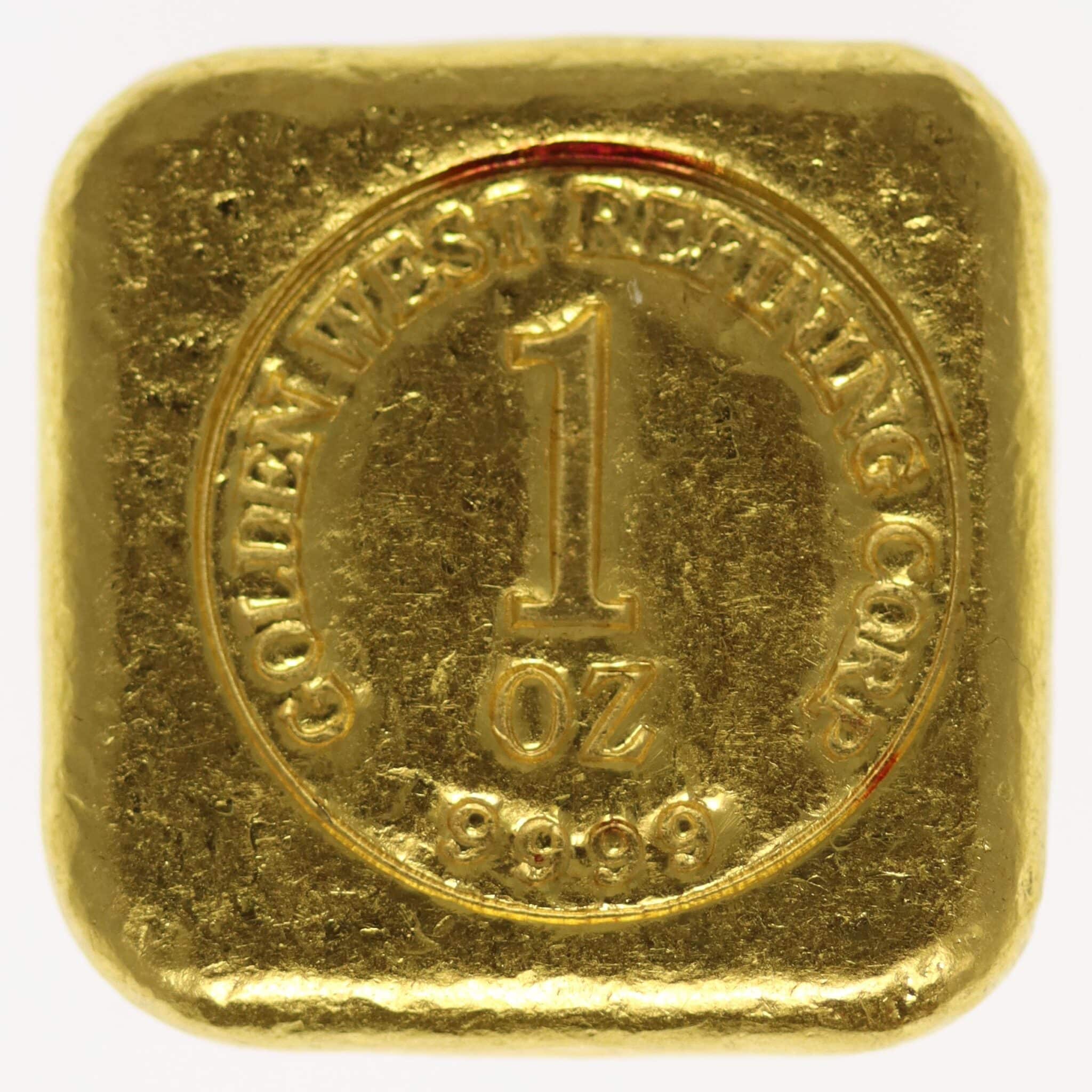 goldbarren - Goldbarren 1 OZ Golden West Refining Corporation