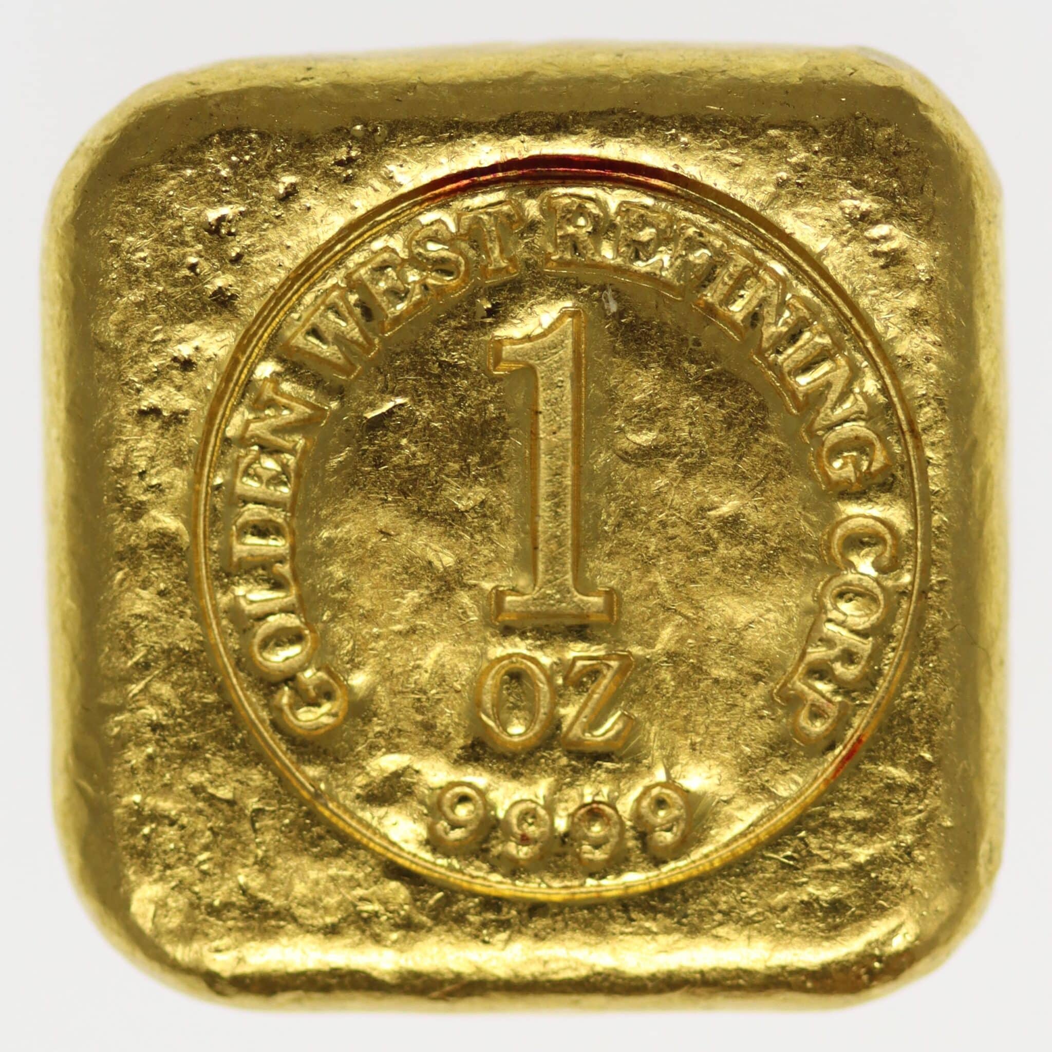 goldbarren - Goldbarren 1 OZ Golden West Refining Corporation