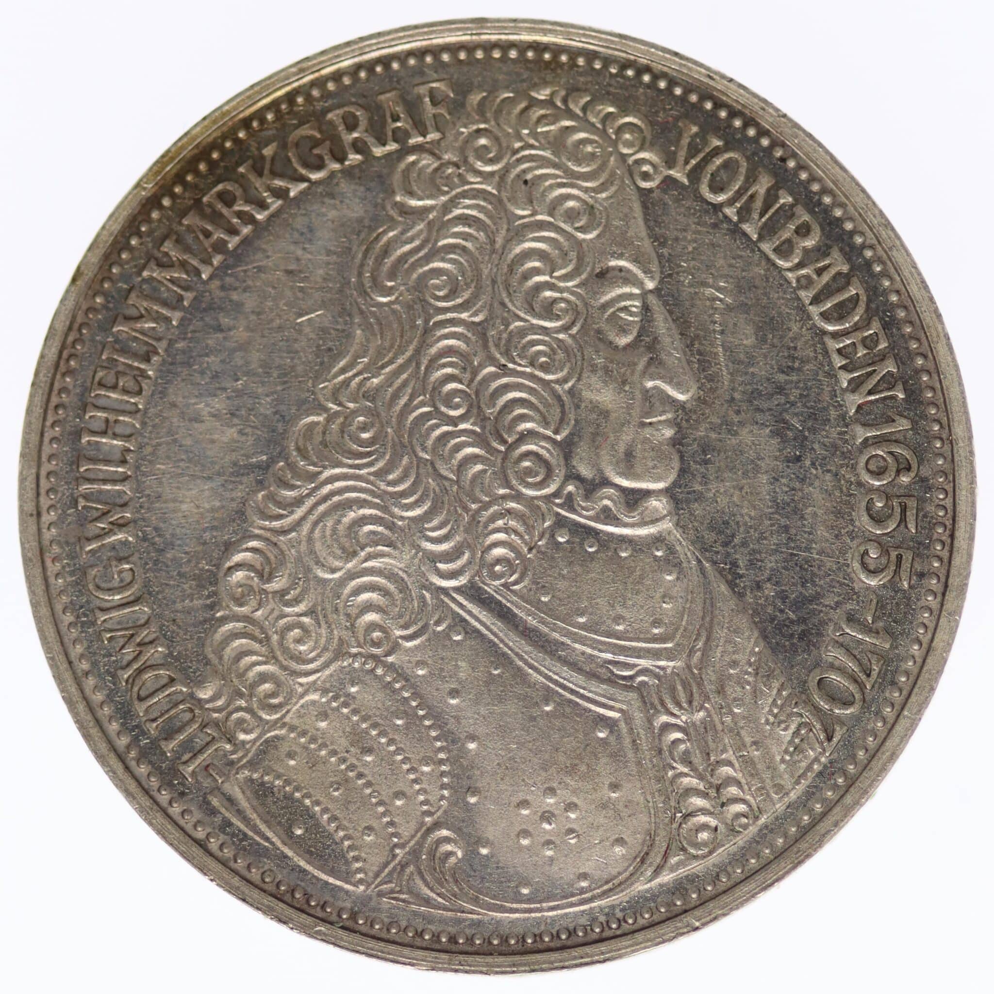 brd-deutsche-silbermuenzen - BRD 5 Mark 1955 Markgraf von Baden