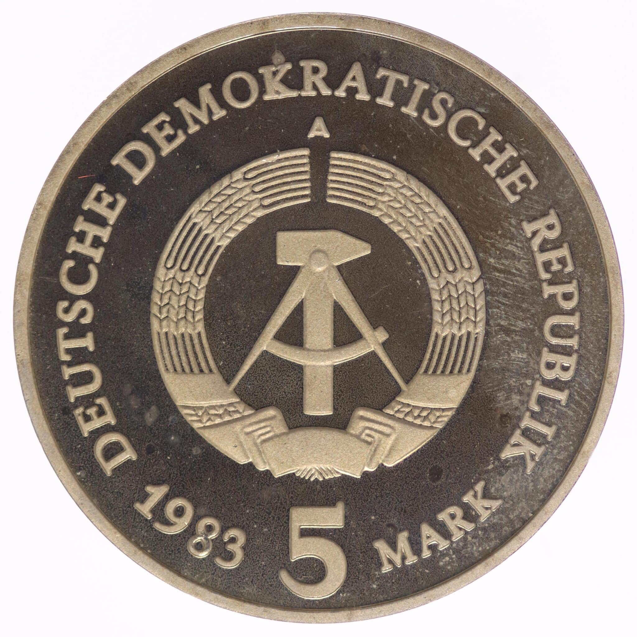 ddr-deutsche-silbermuenzen - DDR 5 Mark 1983 Meißen