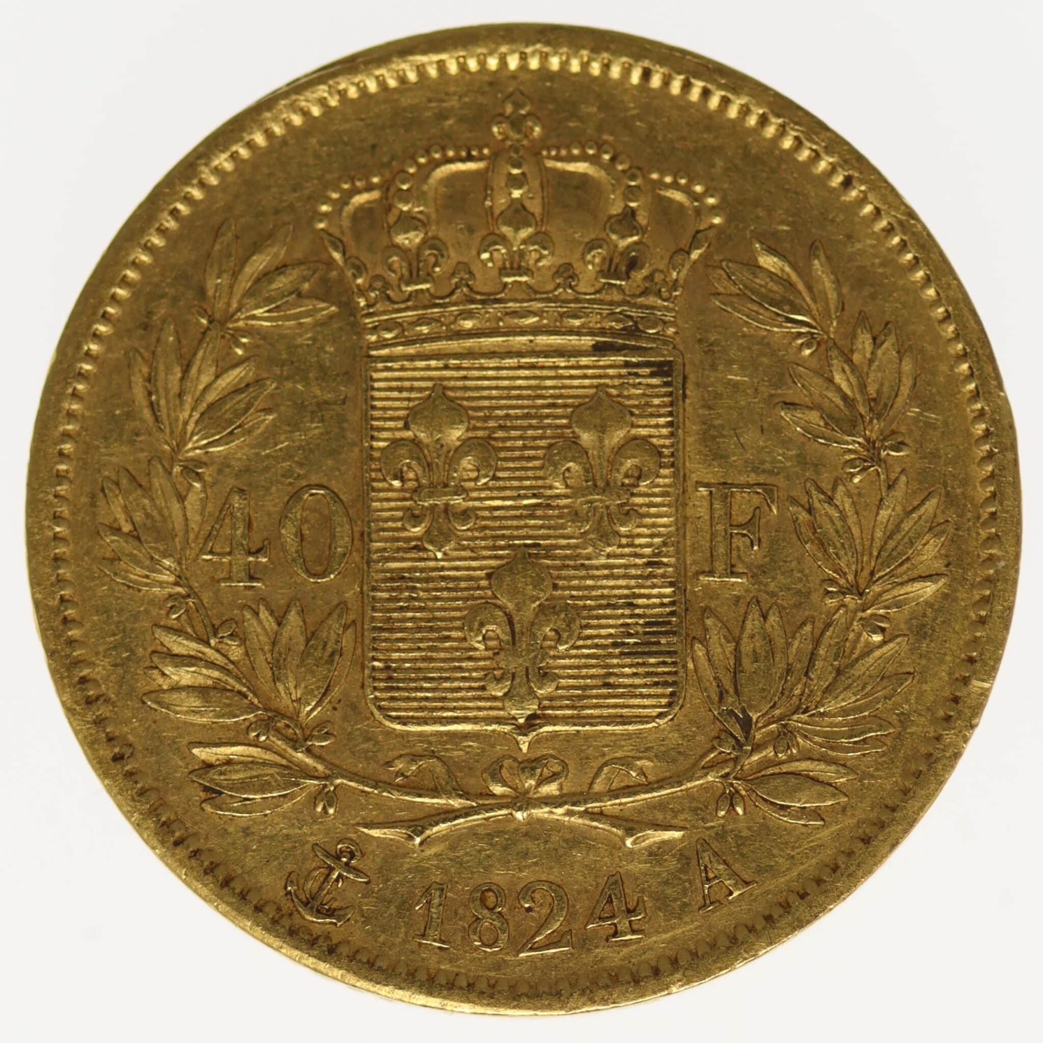 frankreich - Frankreich Charles X. 40 Francs 1824 A