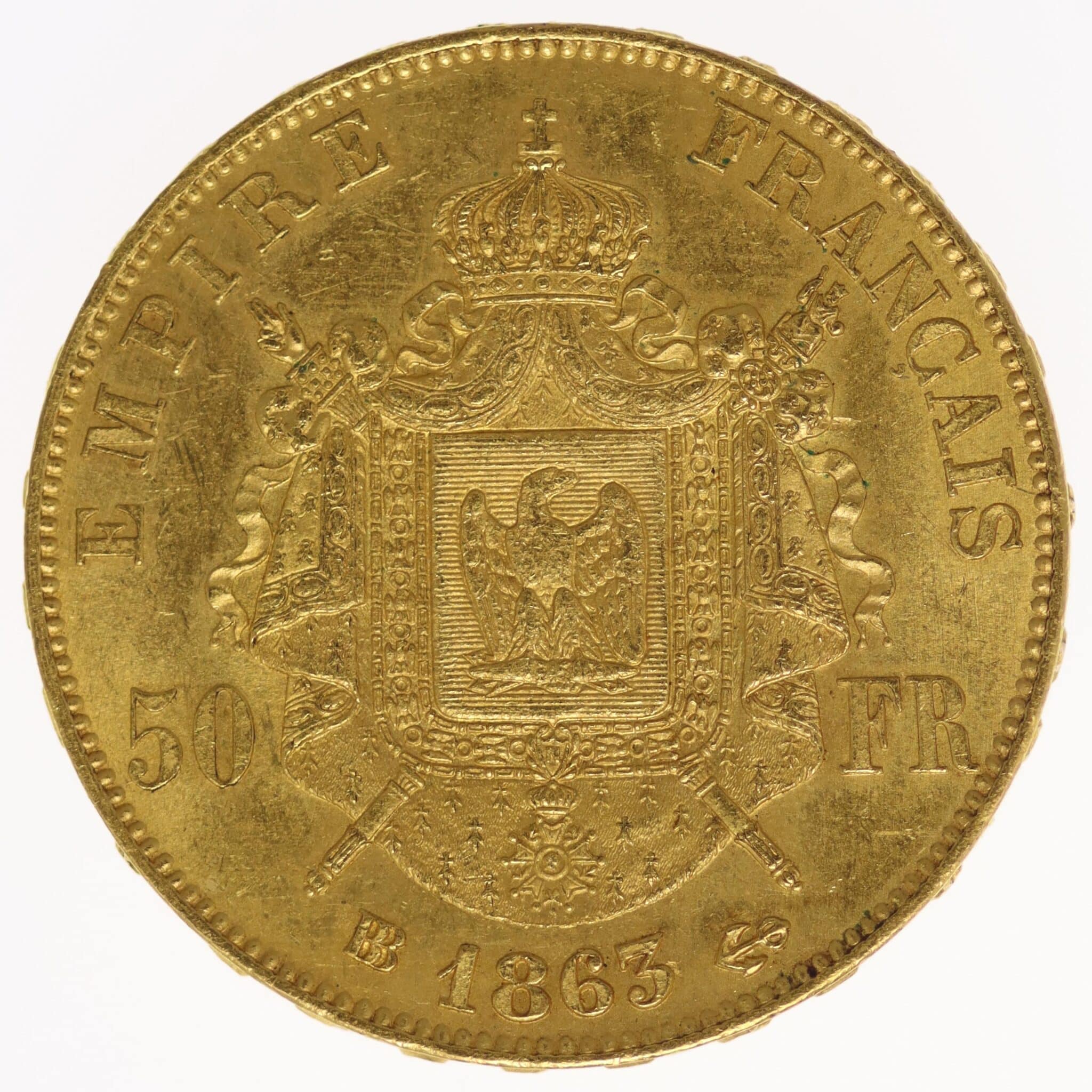frankreich - Frankreich Napoleon III. 50 Francs 1863 BB