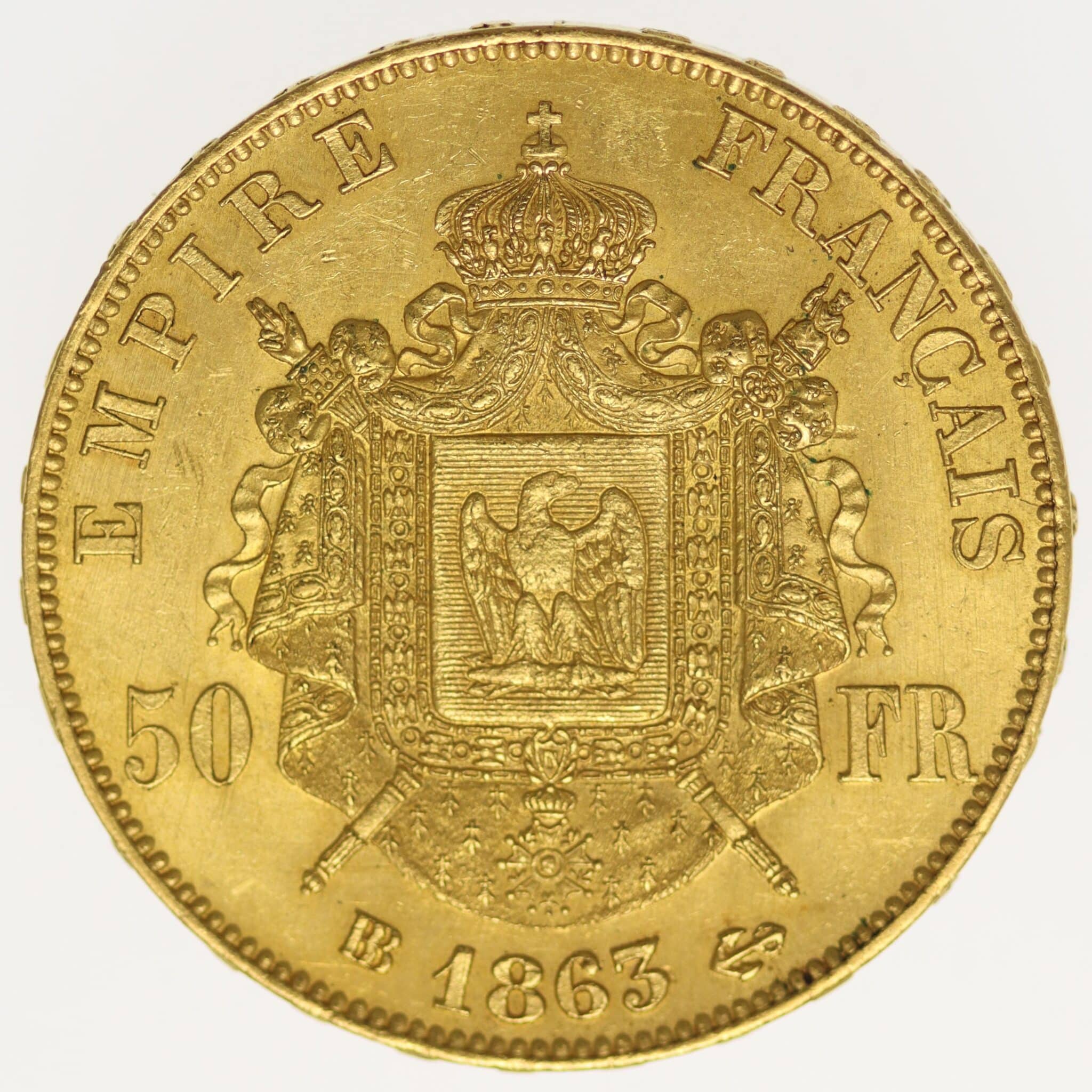 frankreich - Frankreich Napoleon III. 50 Francs 1863 BB