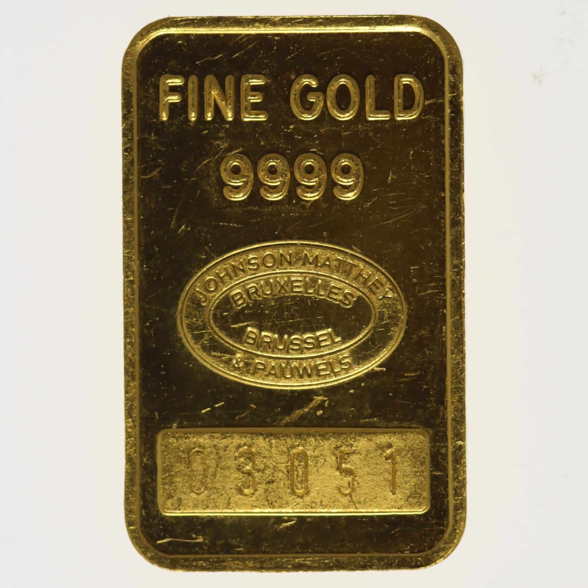 goldbarren - Goldbarren 5 Gramm Johnson Matthey & Pauwels für Banque Generale