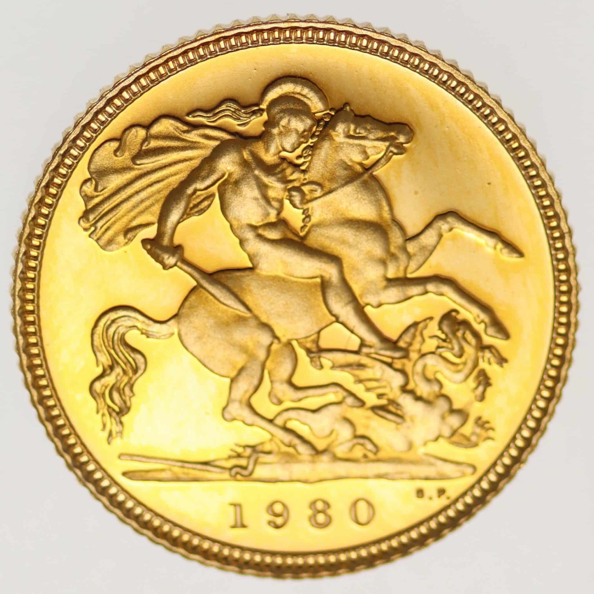 grossbritannien - Großbritannien Elisabeth II. 1/2 Sovereign 1980