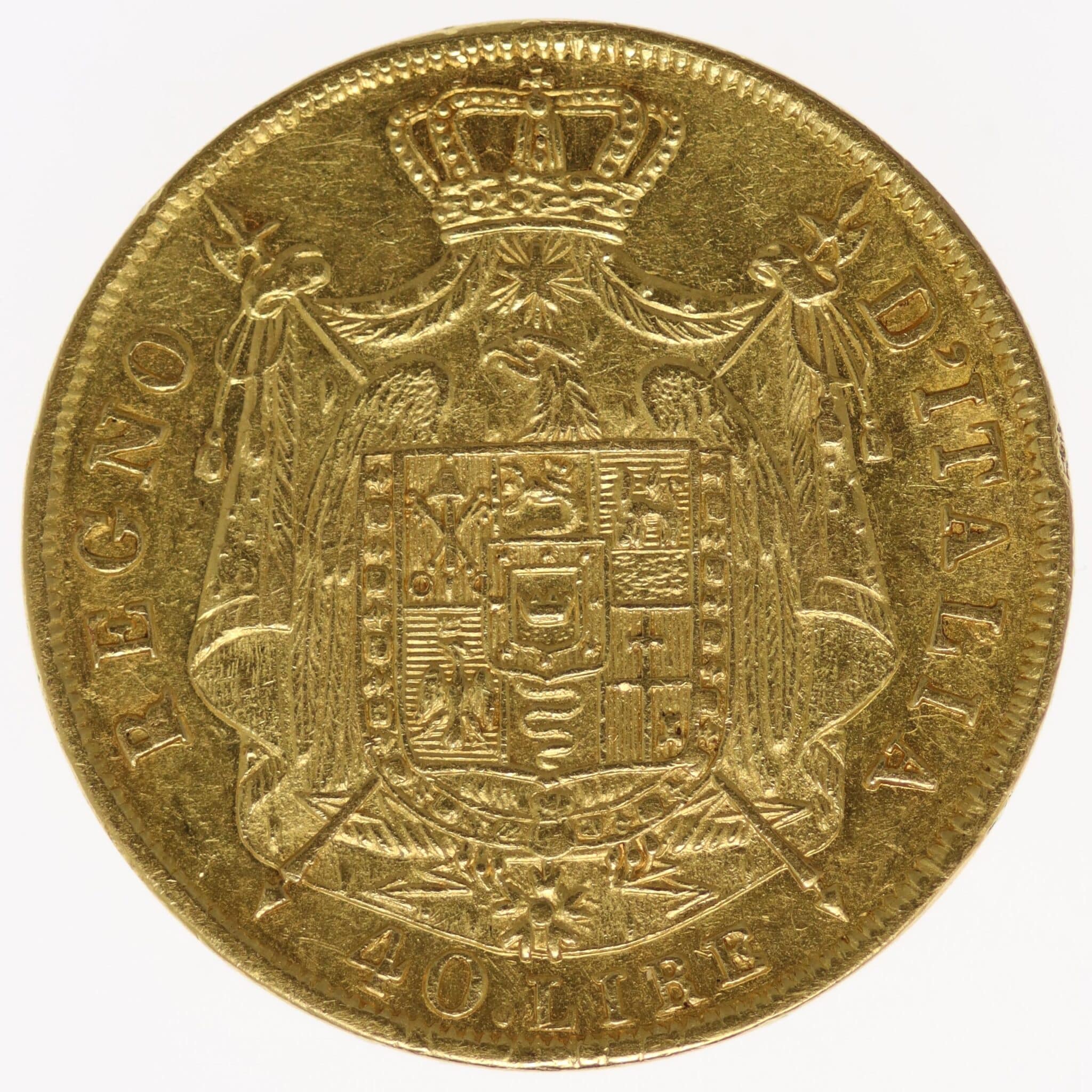italien - Italien Napoleon I. 40 Lire 1814 M