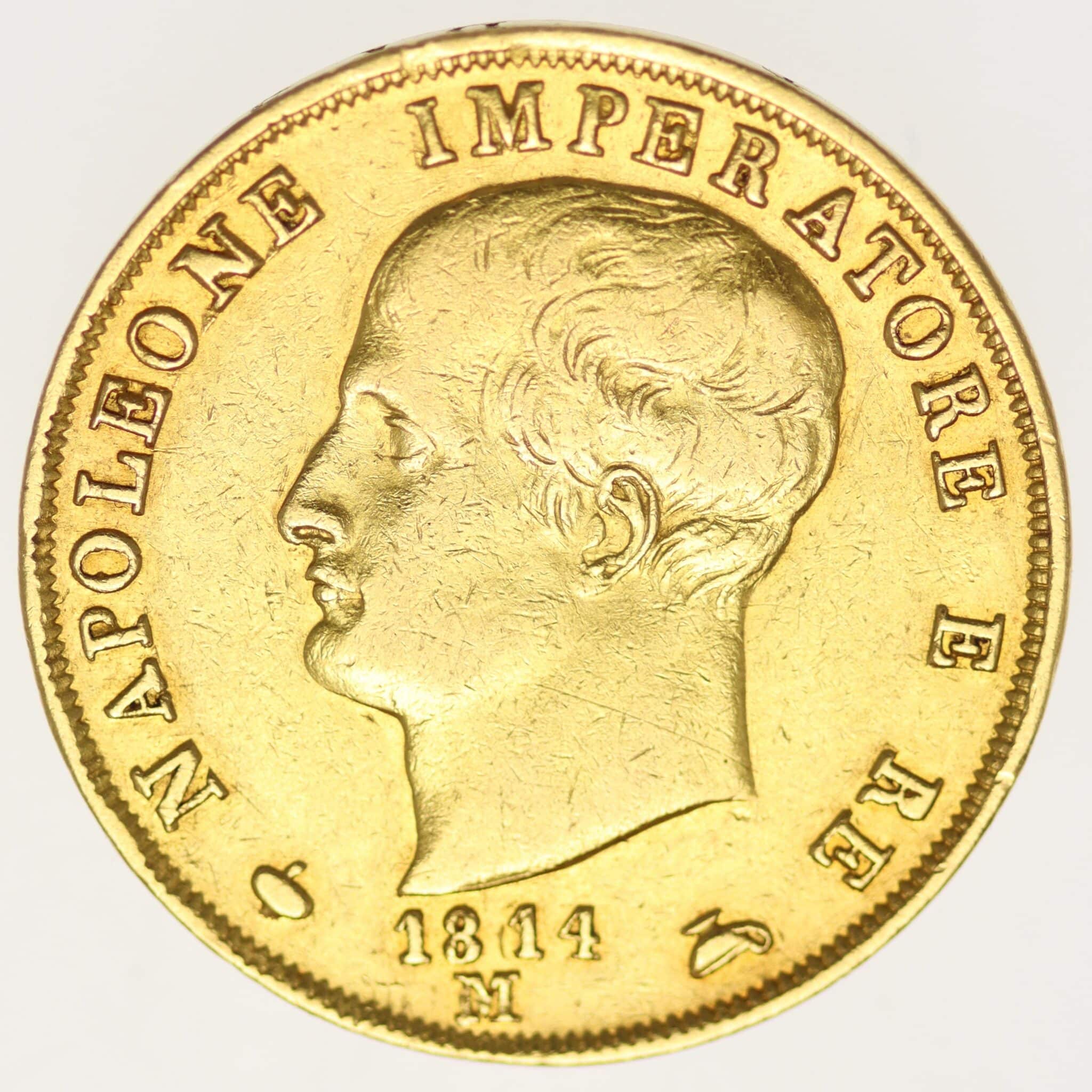 italien - Italien Napoleon I. 40 Lire 1814 M