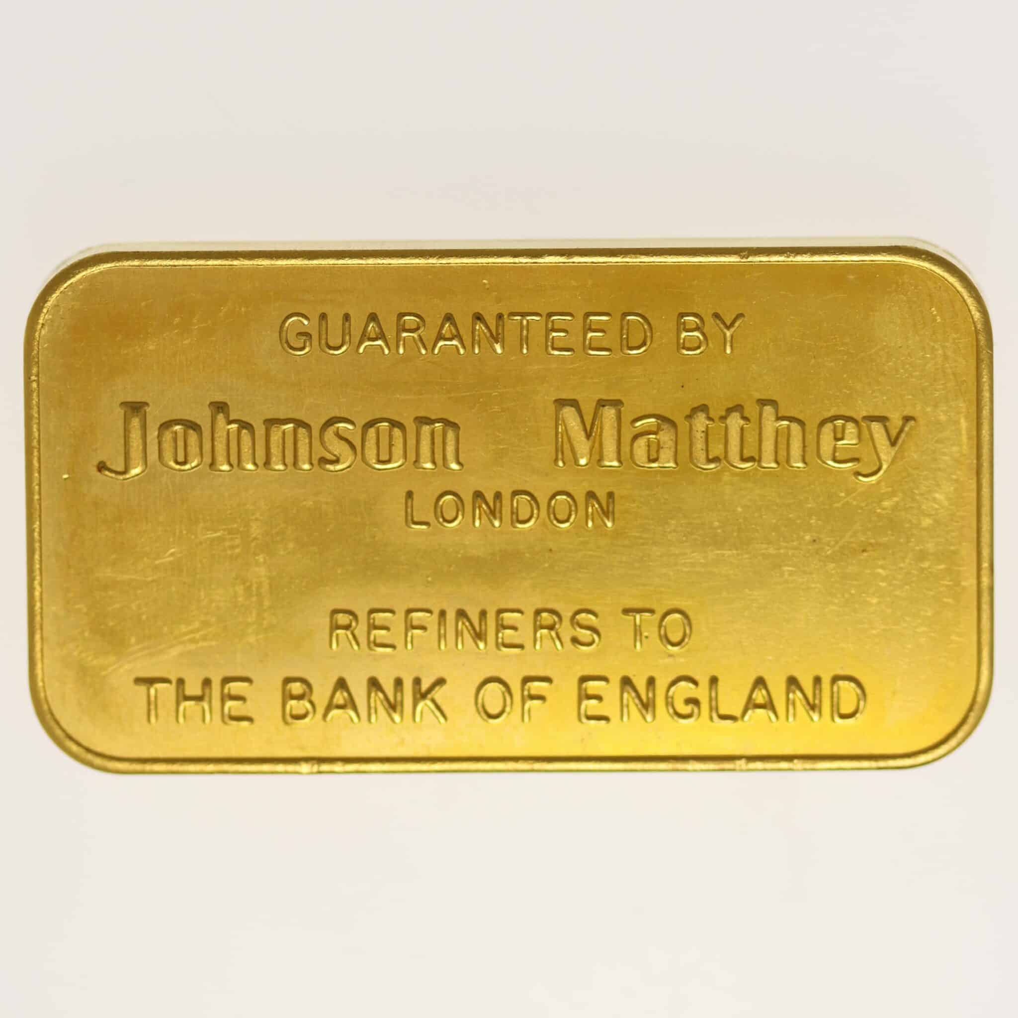 goldbarren - Goldbarren 100 Gramm Johnson Matthey