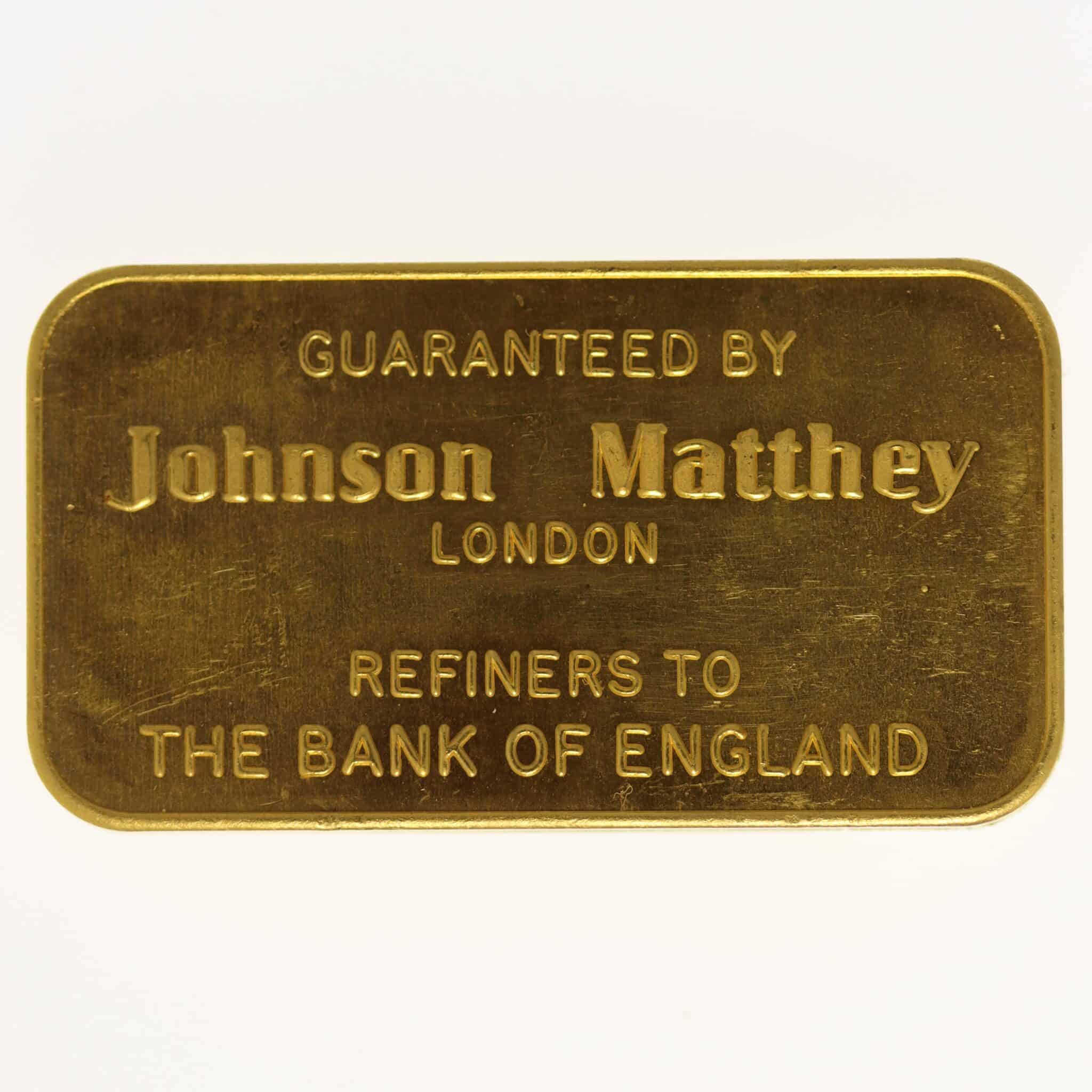 goldbarren - Goldbarren 100 Gramm Johnson Matthey