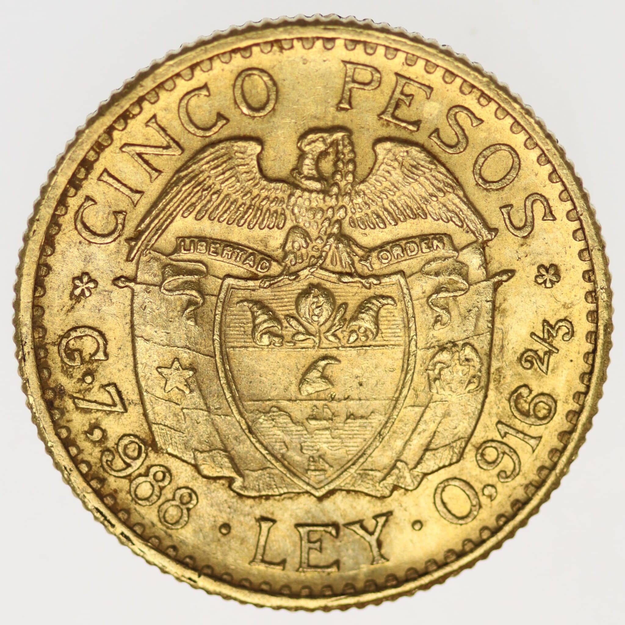 kolumbien - Kolumbien 5 Pesos 1928