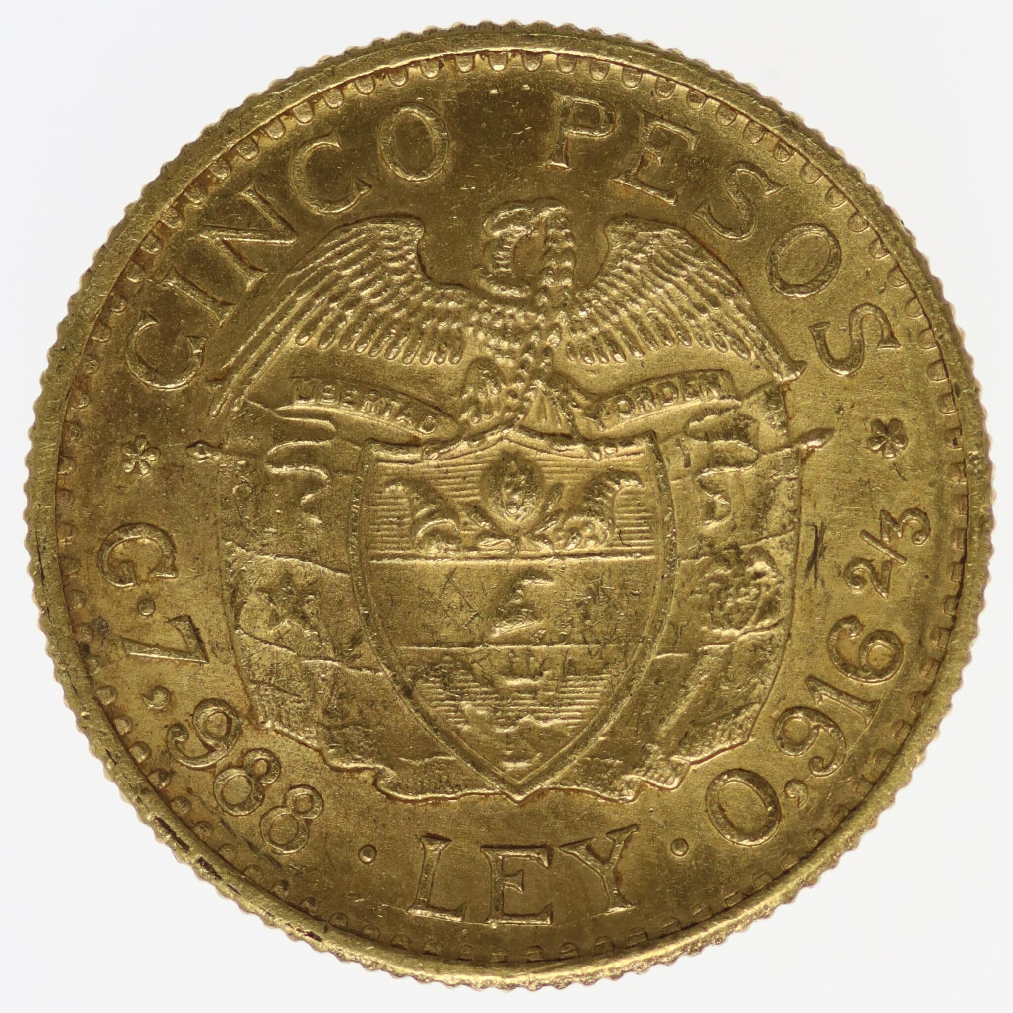 kolumbien - Kolumbien 5 Pesos 1928