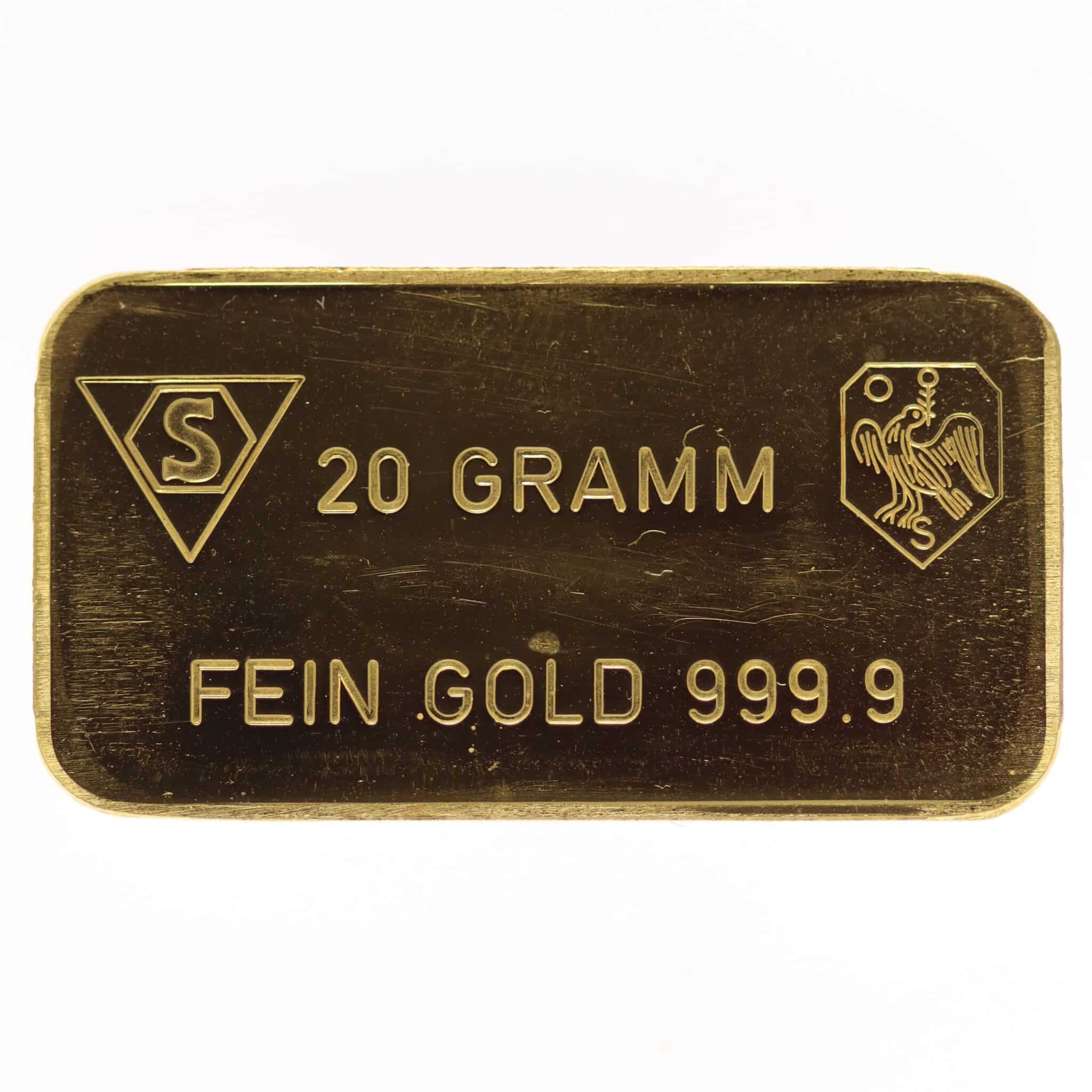 goldbarren - Goldbarren 20 Gramm Schöne Edelmetaal N.V.