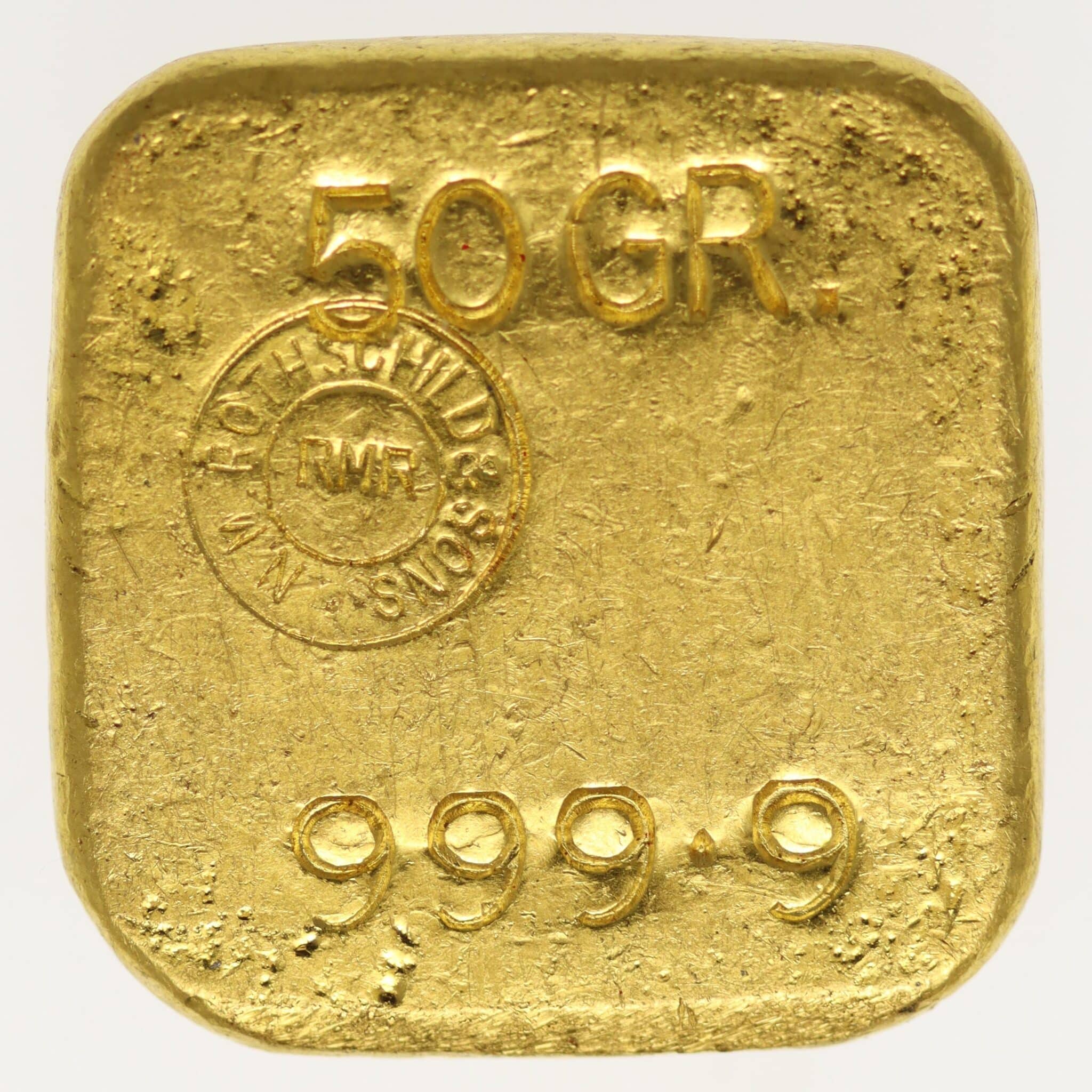 goldbarren - Goldbarren 50 Gramm Großbritannien N.M. Rothschild & Sons Limited