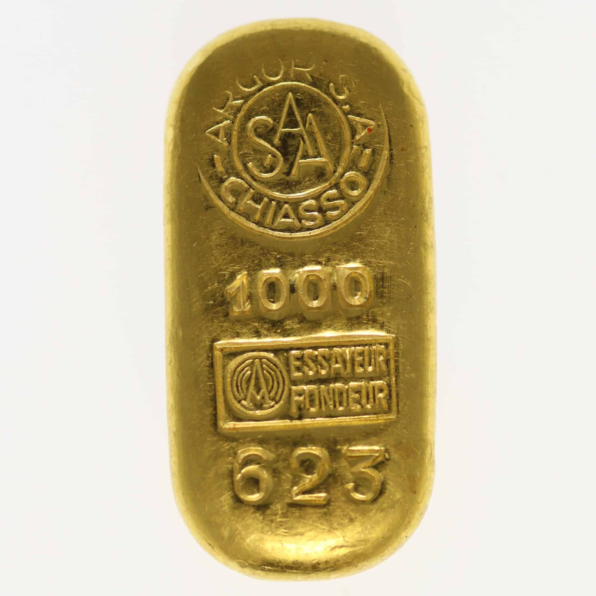 goldbarren - Goldbarren 50 Gramm Argor SA Chiasso