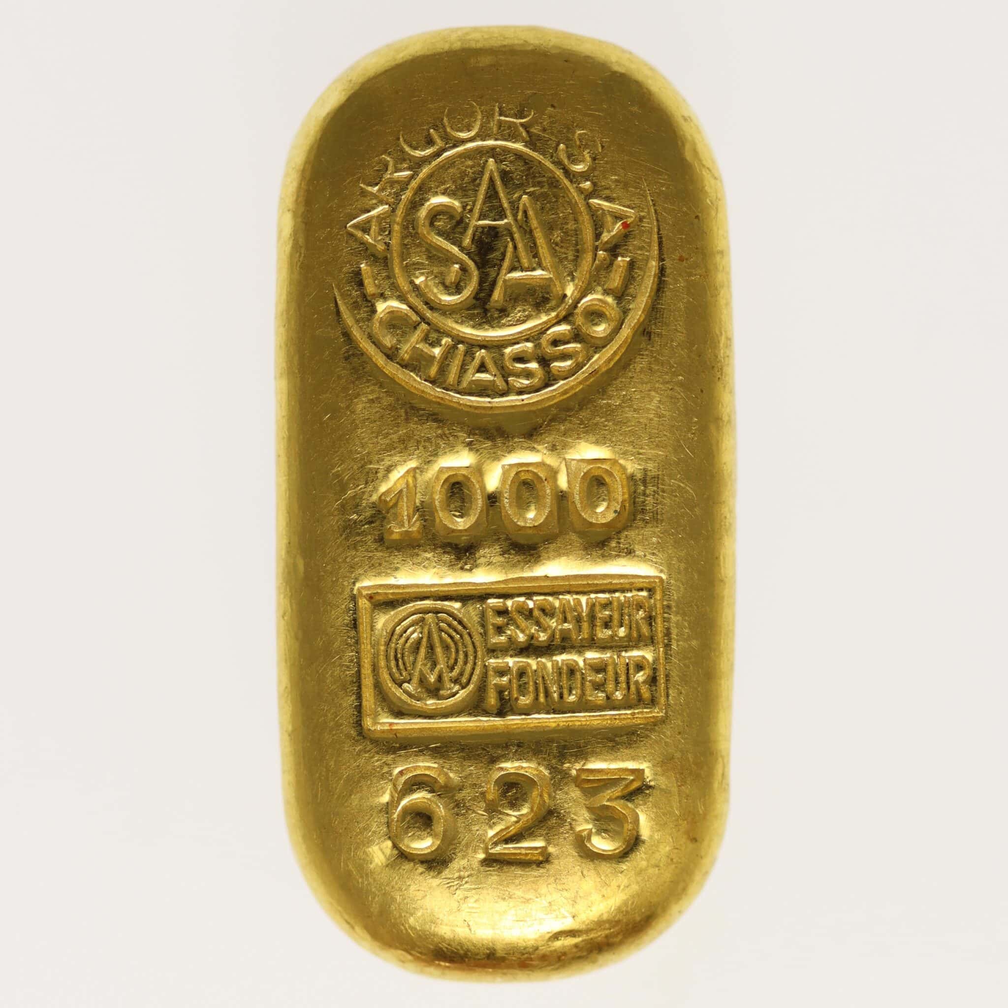 goldbarren - Goldbarren 50 Gramm Argor SA Chiasso