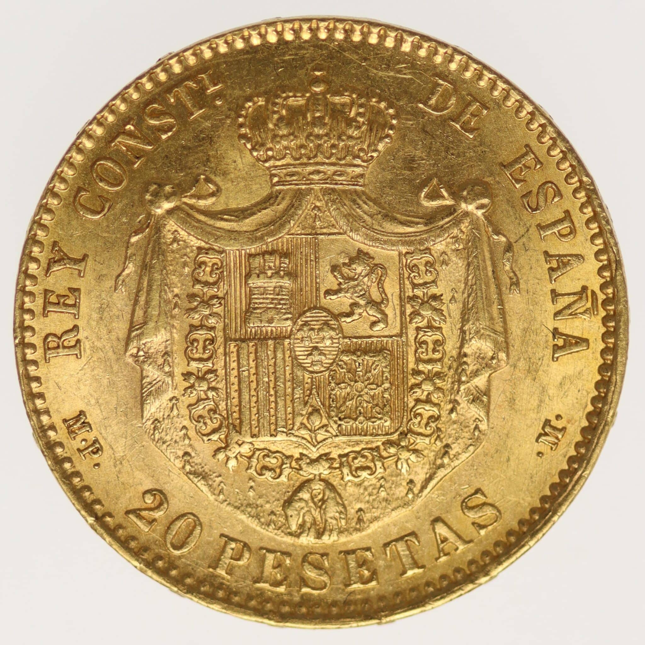 spanien - Spanien Alfonso XIII. 20 Pesetas 1890 / 18-90