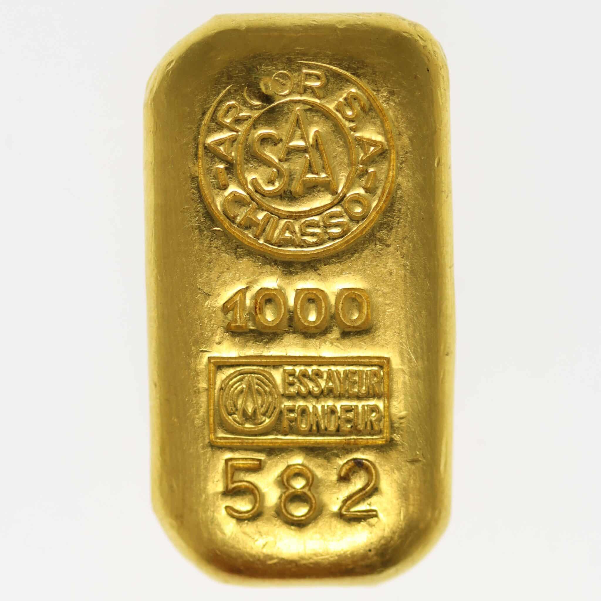 goldbarren - Goldbarren 50 Gramm Argor SA Chiasso
