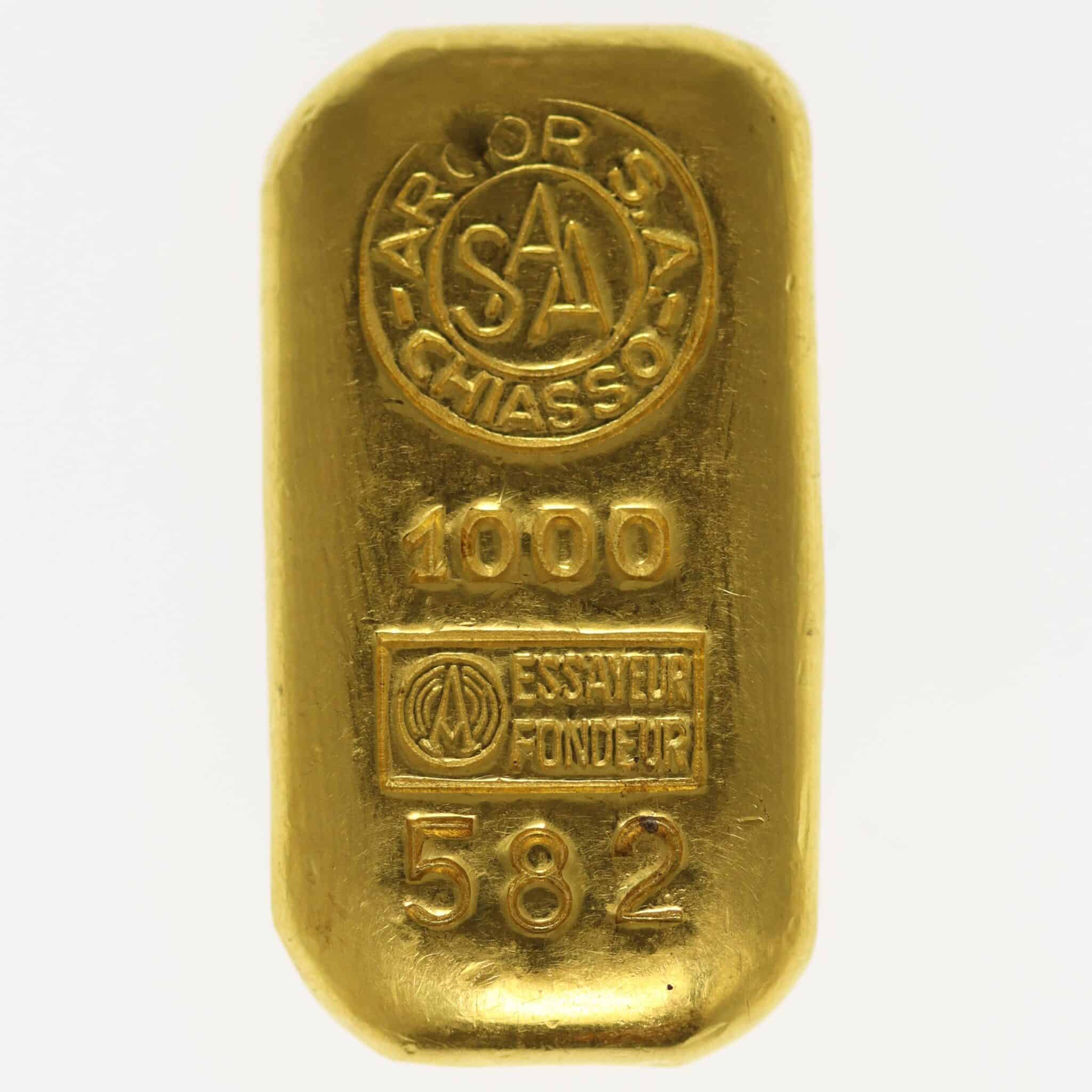 goldbarren - Goldbarren 50 Gramm Argor SA Chiasso
