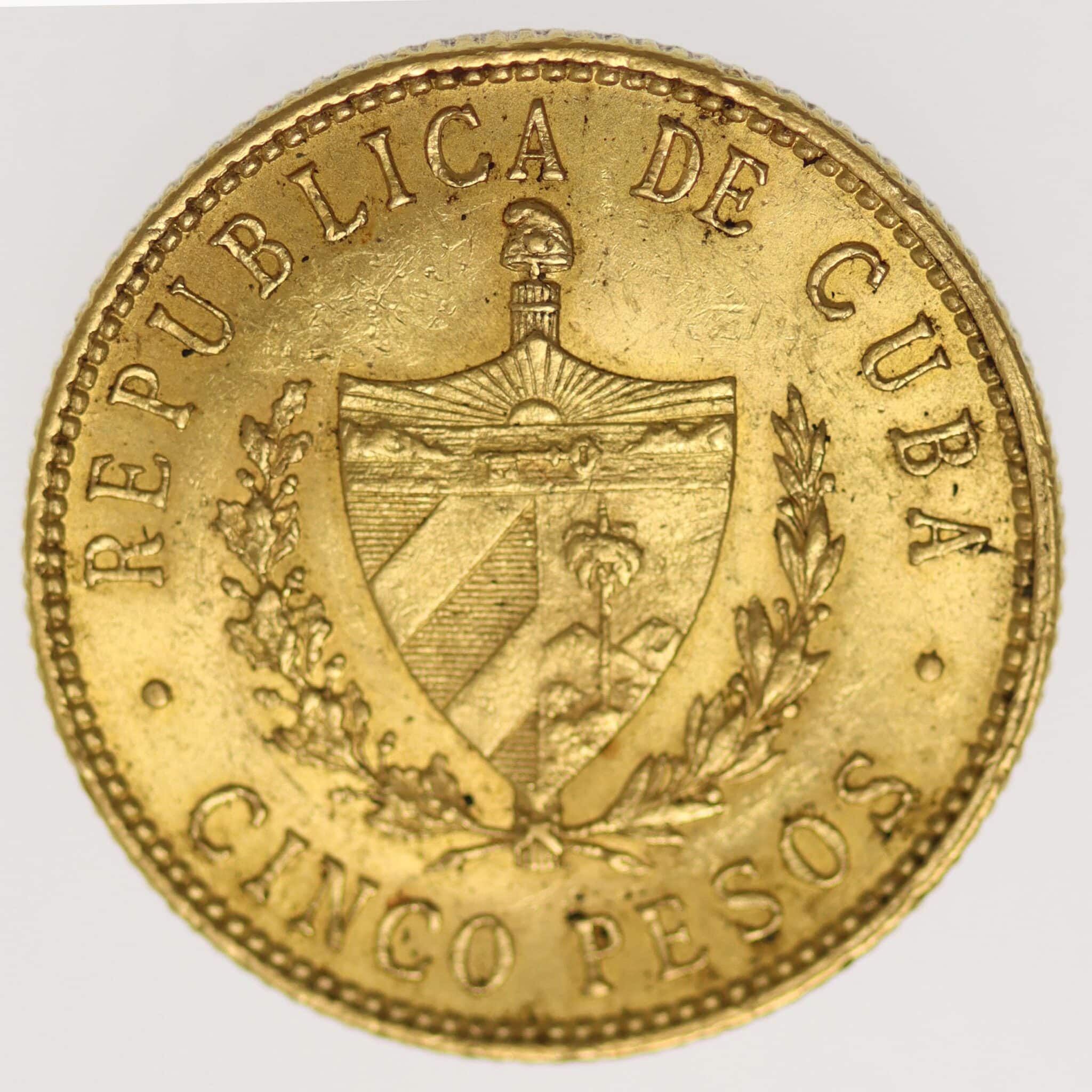 Kuba 5 Pesos 1916 kuba - Kuba 5 Pesos 1916