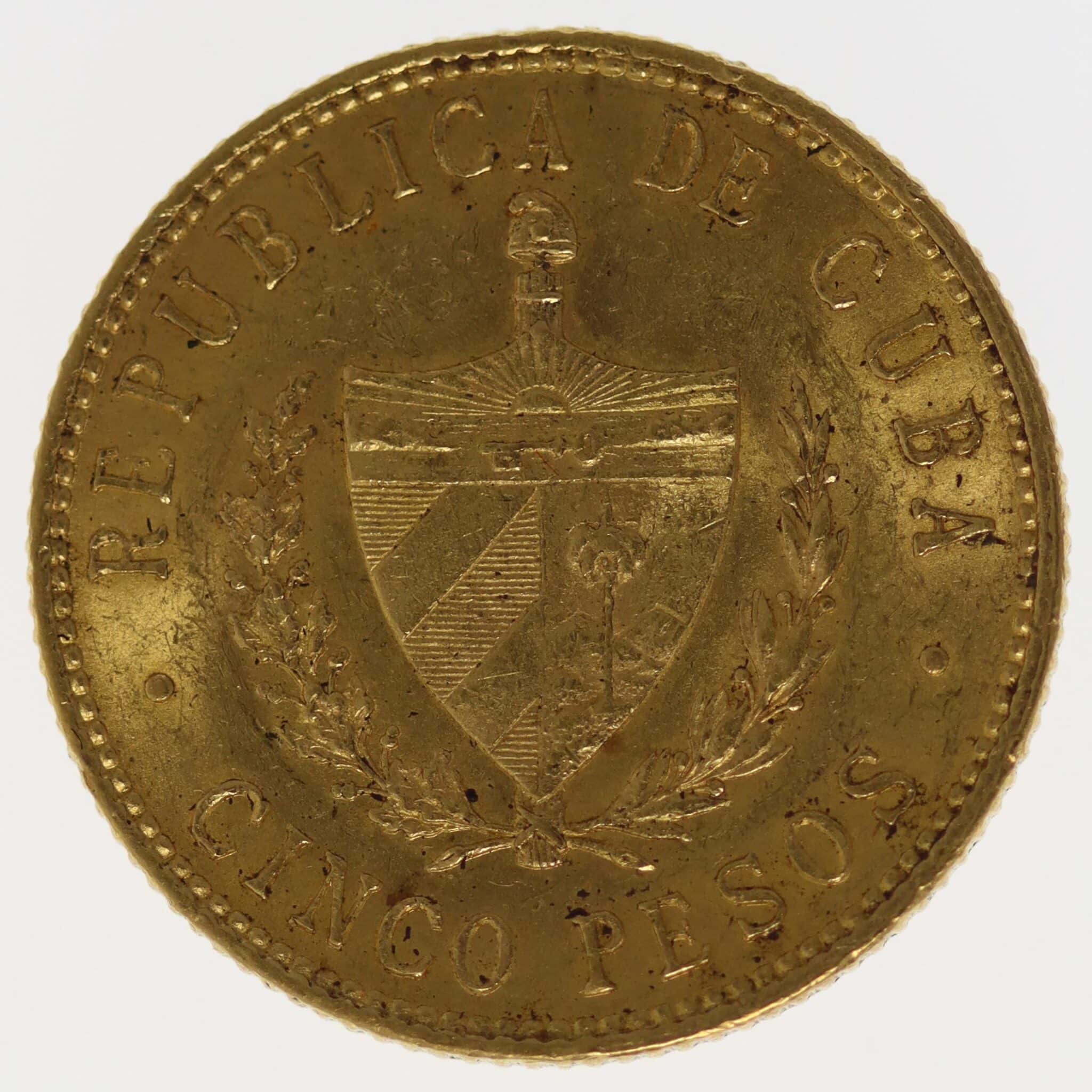 Kuba 5 Pesos 1916 kuba - Kuba 5 Pesos 1916