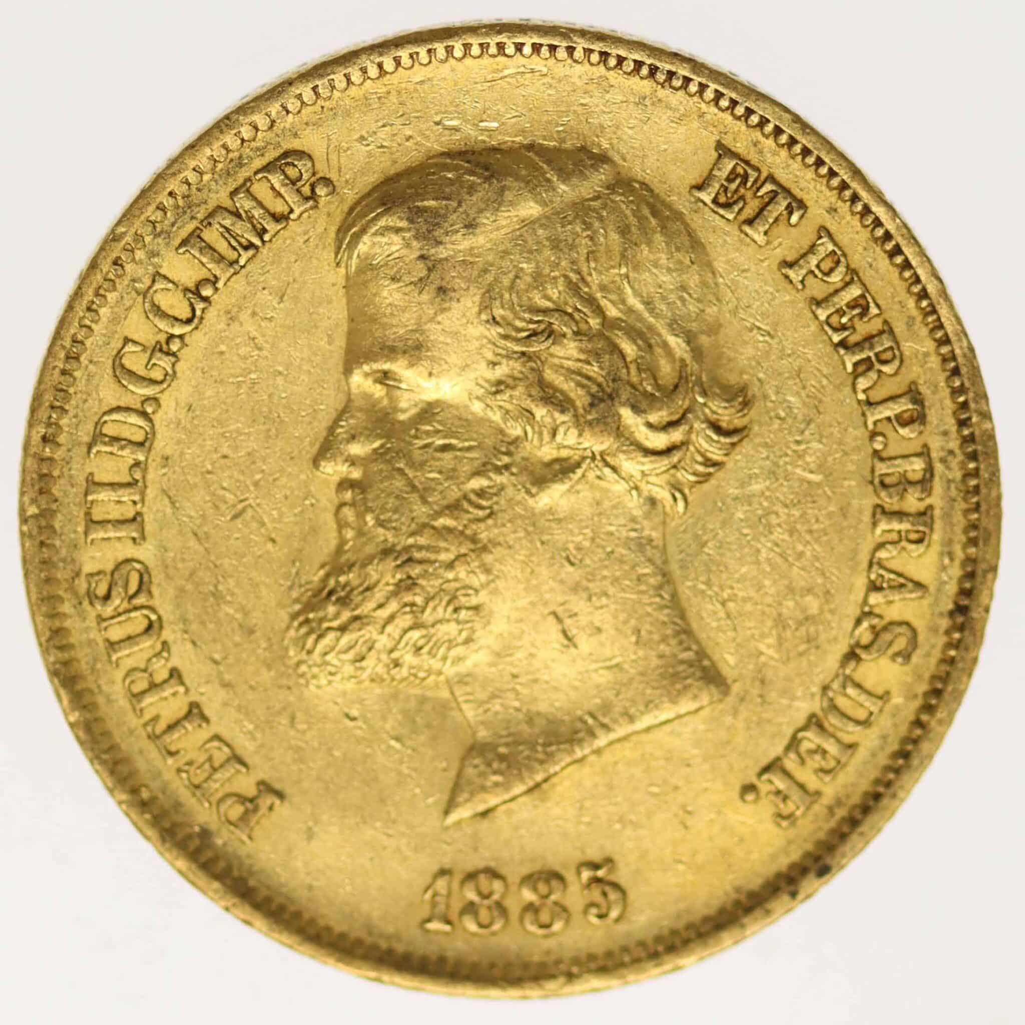 Brasilien Pedro II. 10.000 Reis 1885 brasilien - Brasilien Pedro II. 10.000 Reis 1885