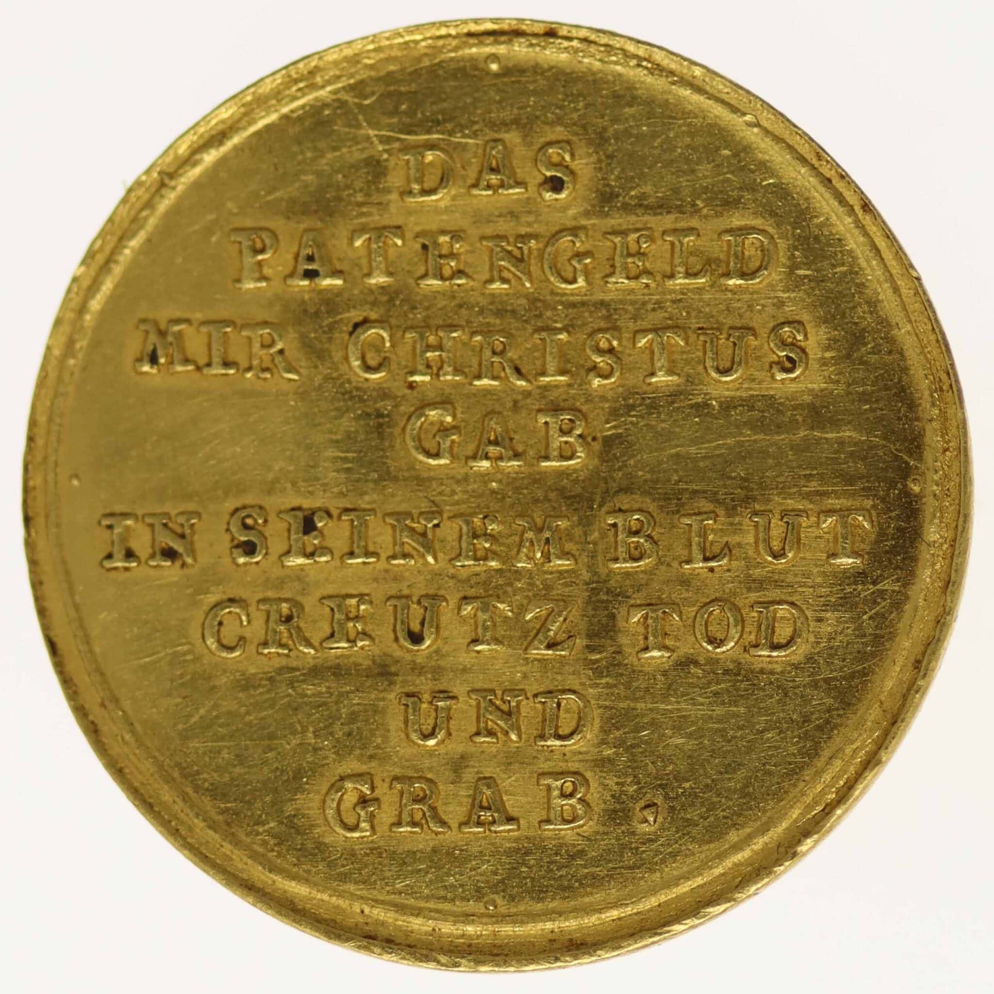 Goldmedaille zu einem Dukaten o.J. altdeutschland - Goldmedaille zu einem Dukaten o.J.