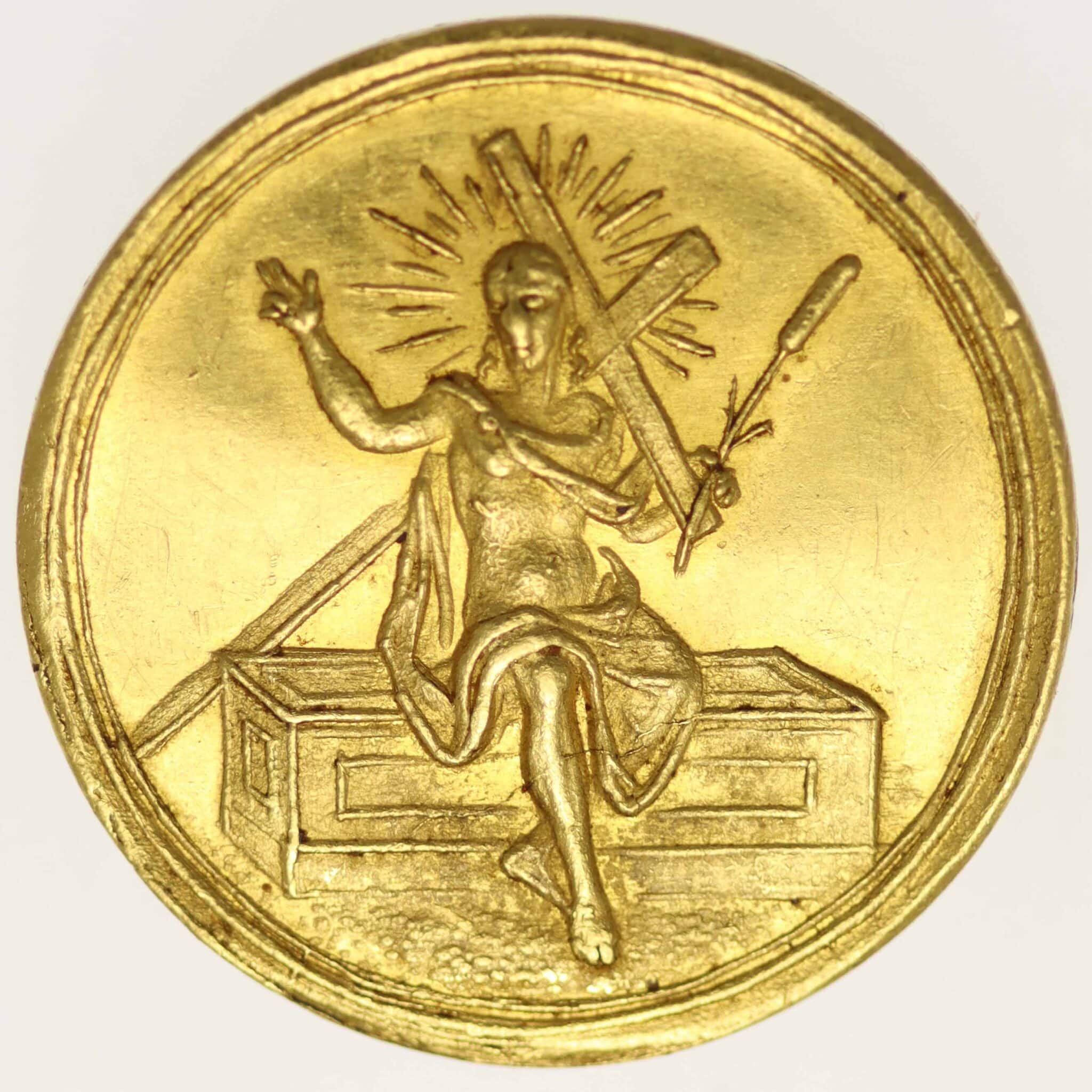 Goldmedaille zu einem Dukaten o.J. altdeutschland - Goldmedaille zu einem Dukaten o.J.