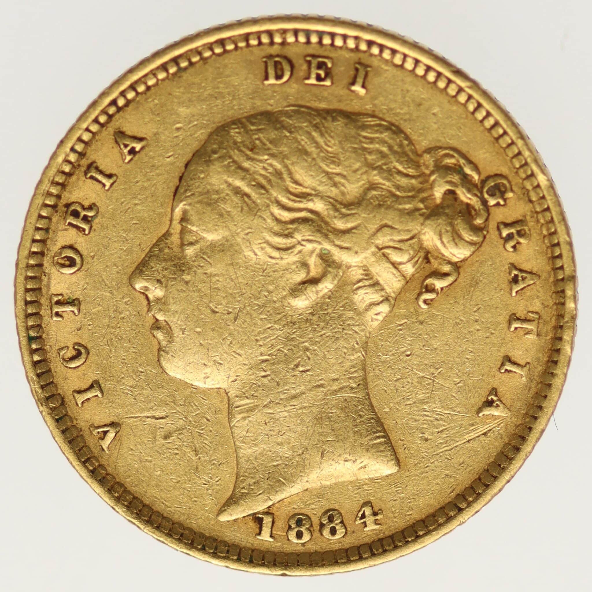 Großbritannien Victoria 1/2 Sovereign 1884 grossbritannien - Großbritannien Victoria 1/2 Sovereign 1884