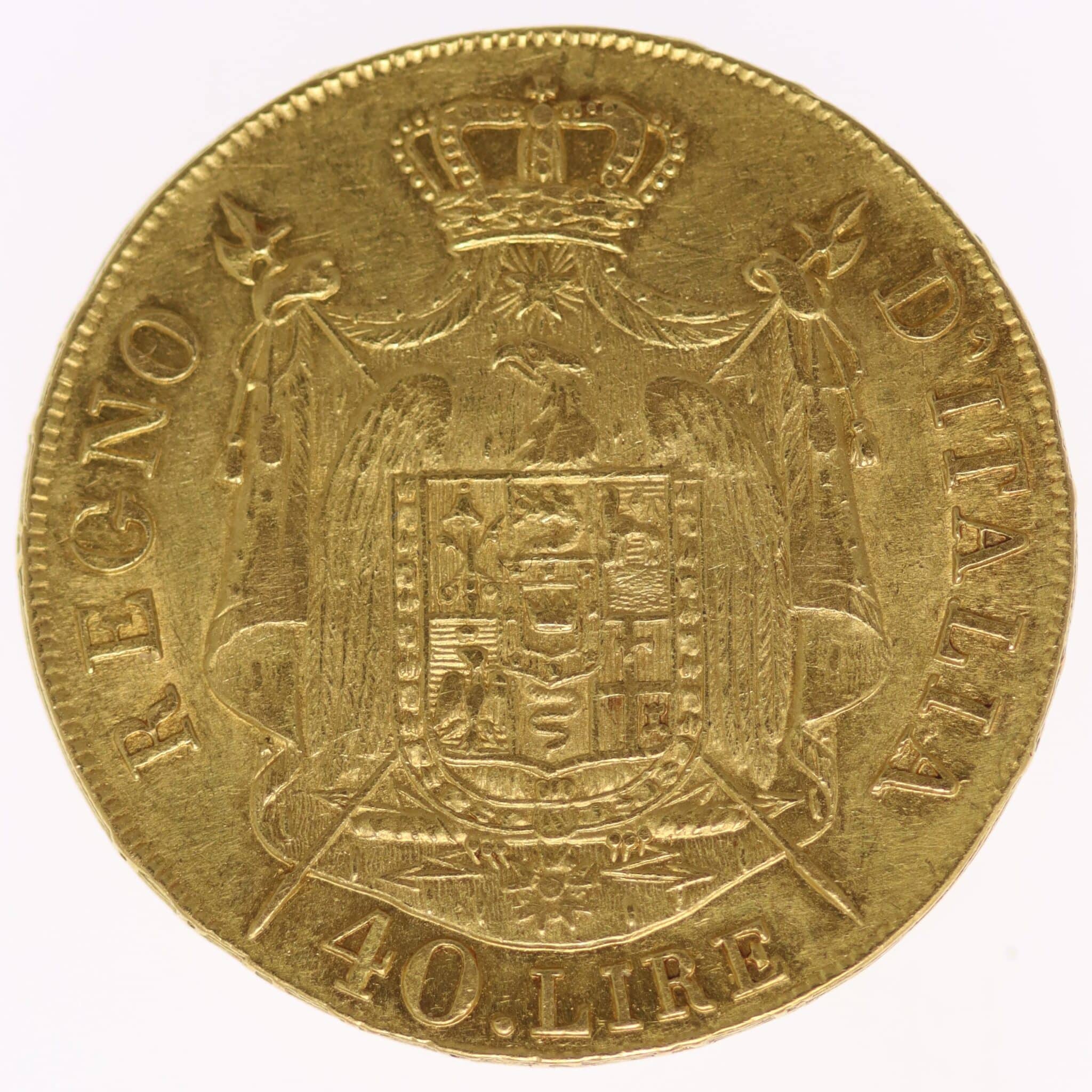 Italien Napoleon I. 40 Lire 1808 M italien - Italien Napoleon I. 40 Lire 1808 M