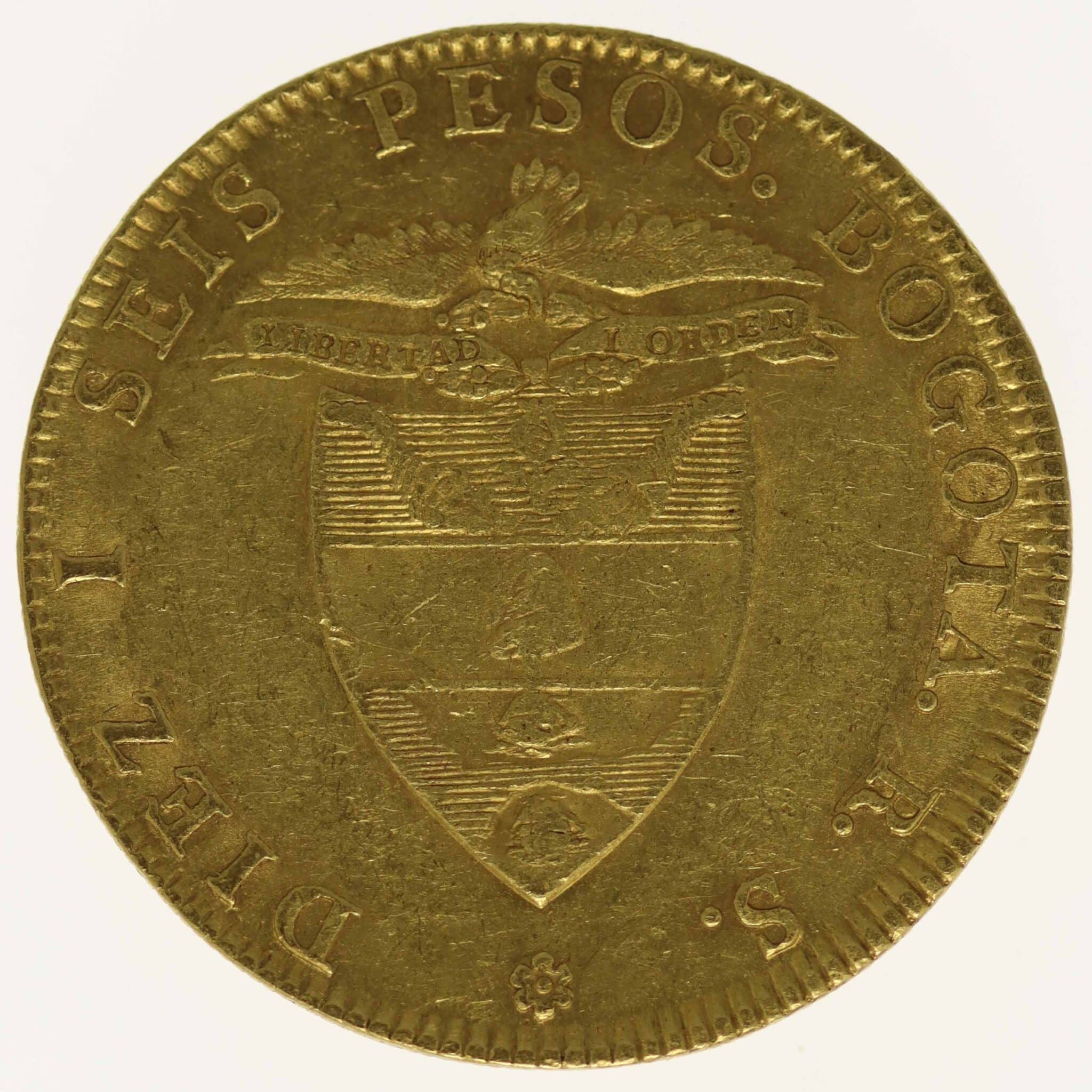 kolumbien - Kolumbien Republik Neugranada 16 Pesos 1843