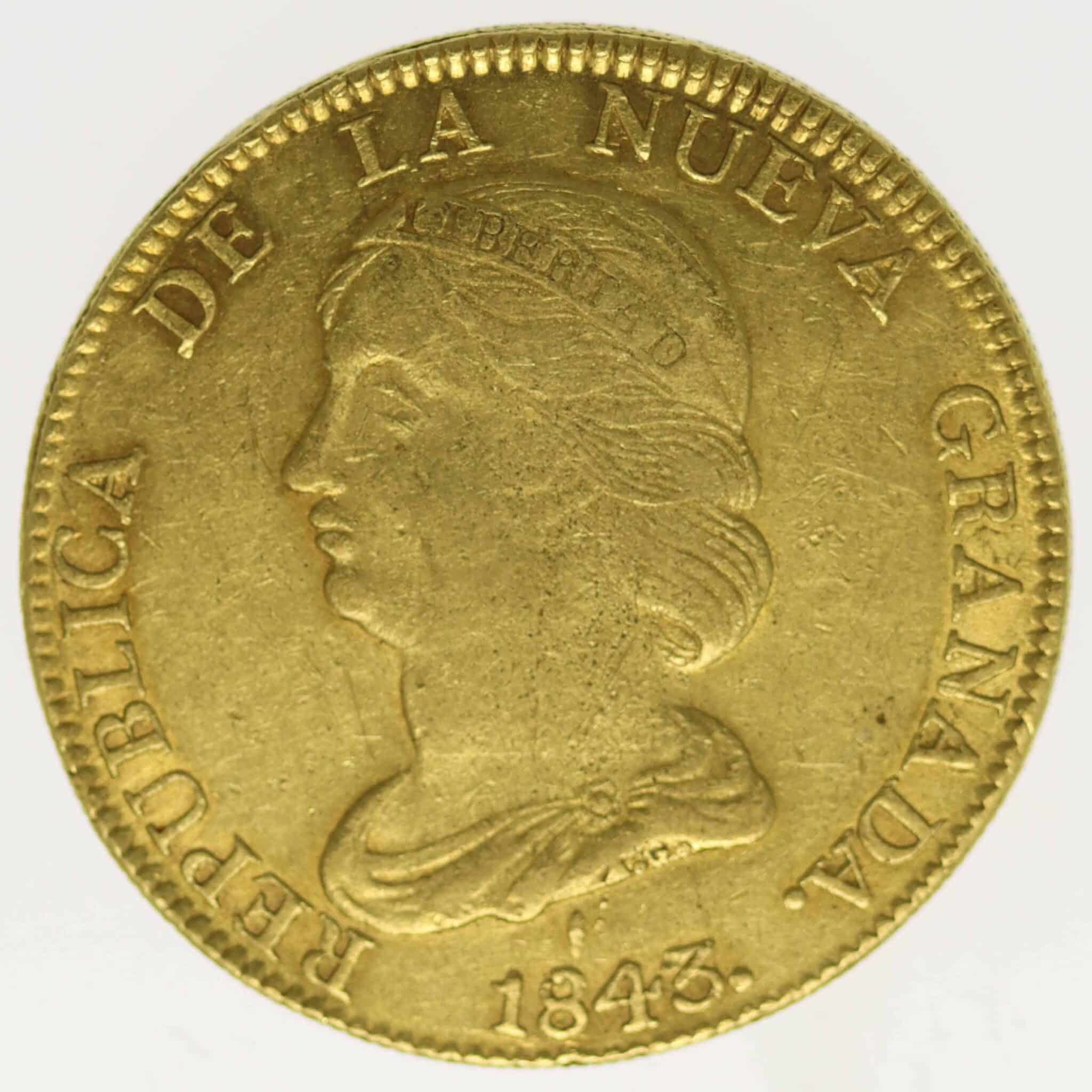 kolumbien - Kolumbien Republik Neugranada 16 Pesos 1843