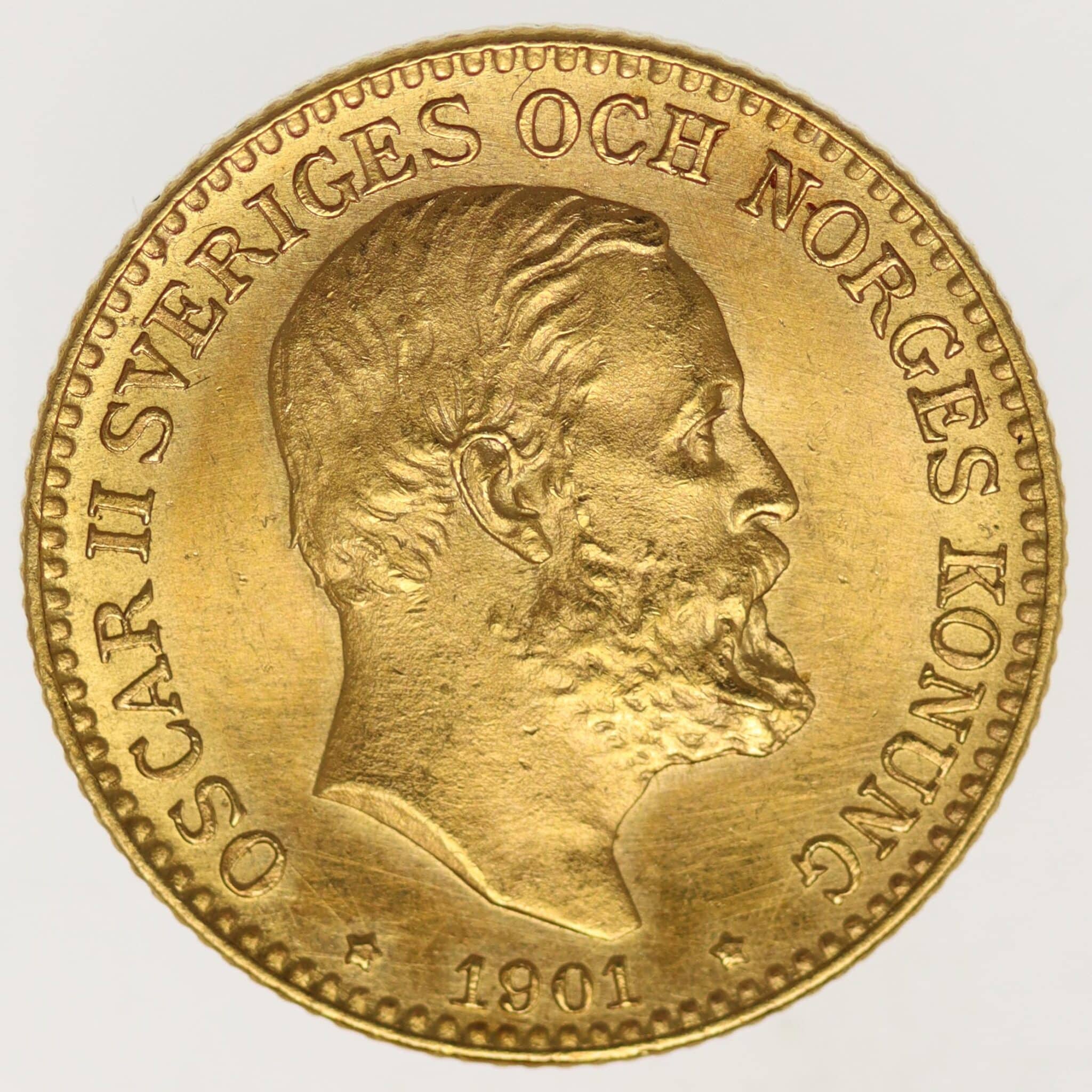 Schweden Oskar II. 10 Kronen 1901 schweden - Schweden Oskar II. 10 Kronen 1901