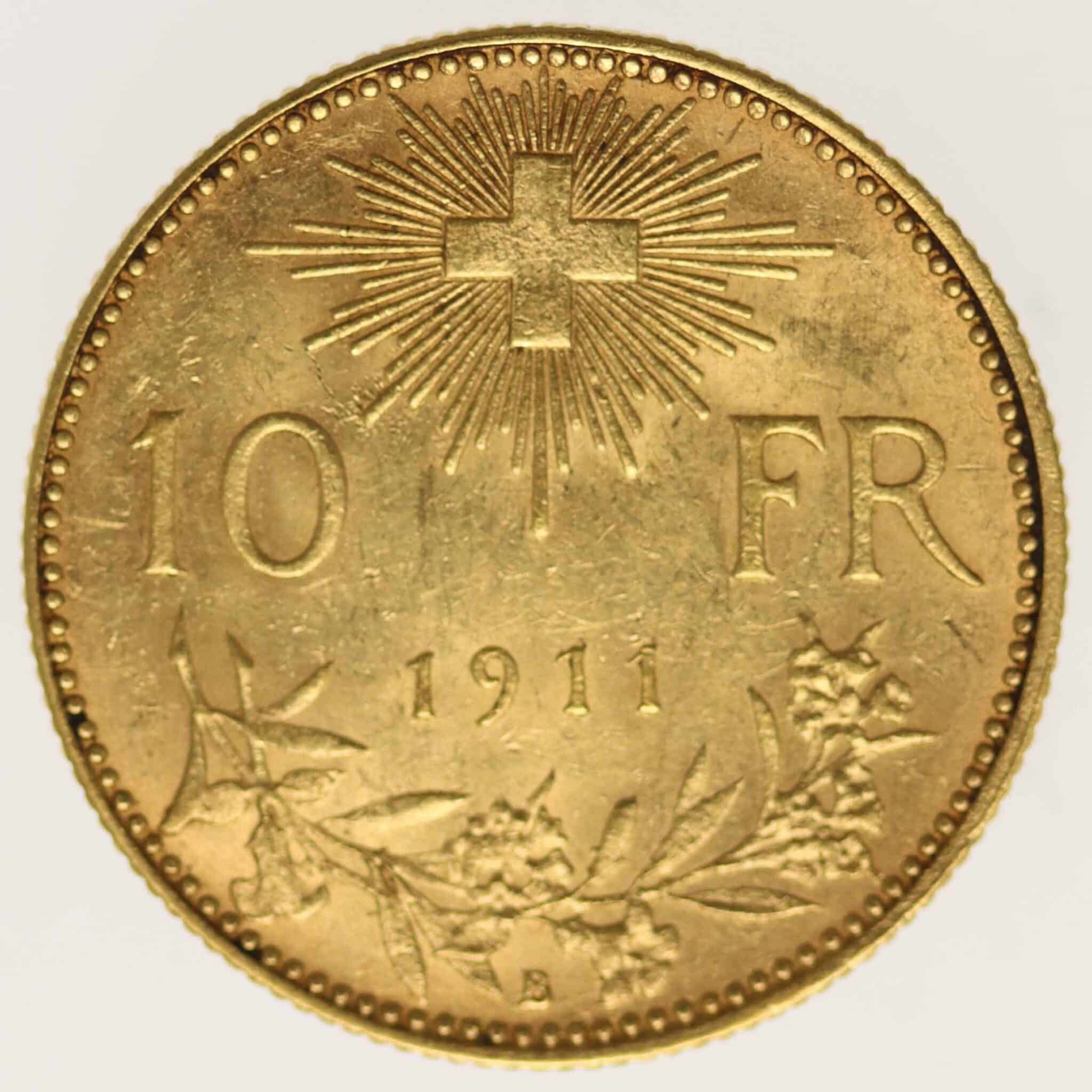 Schweiz 10 Franken 1911 Vreneli schweiz - Schweiz 10 Franken 1911 Vreneli