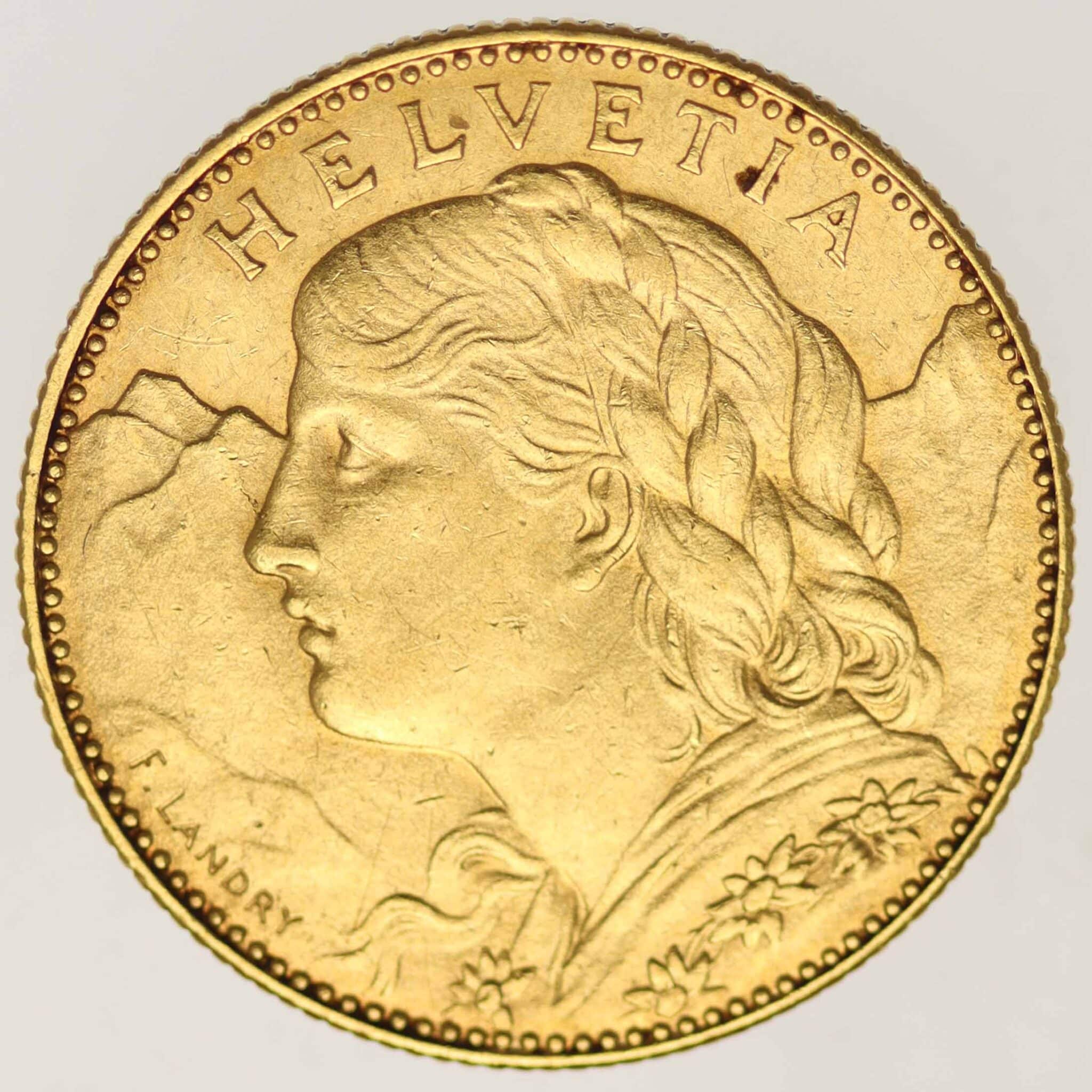 Schweiz 10 Franken 1911 Vreneli schweiz - Schweiz 10 Franken 1911 Vreneli