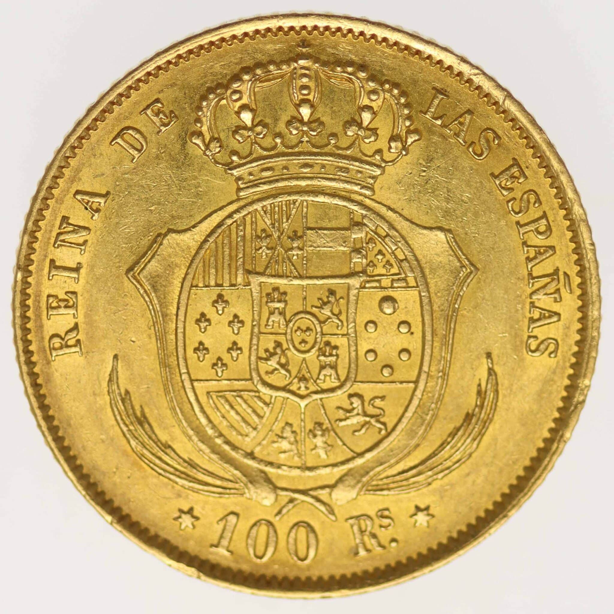 Spanien Isabella II. 100 Reales 1860 spanien - Spanien Isabella II. 100 Reales 1860