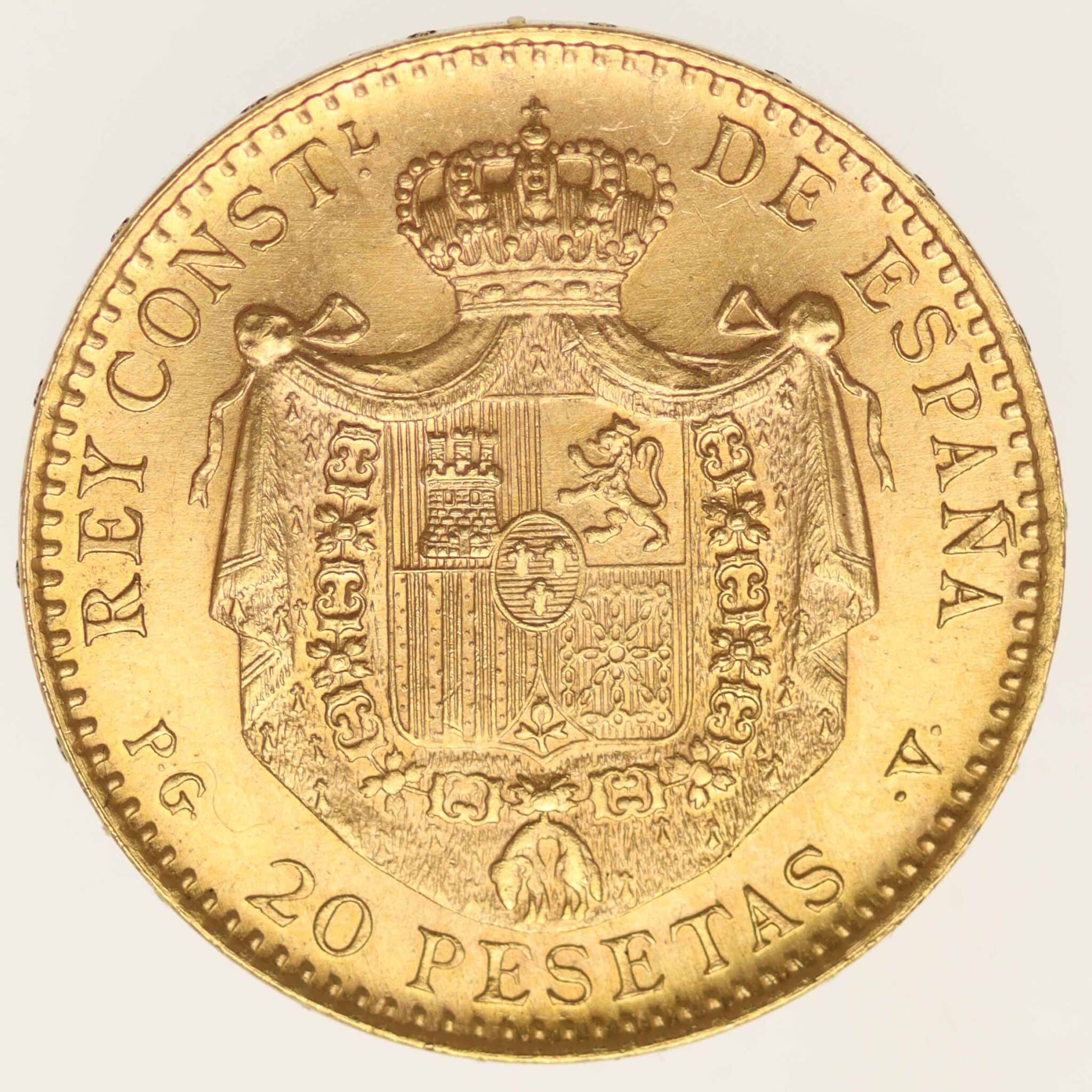 Spanien Alfonso XIII. 20 Pesetas 1887 / 19-62 NP spanien - Spanien Alfonso XIII. 20 Pesetas 1887 / 19-62 NP