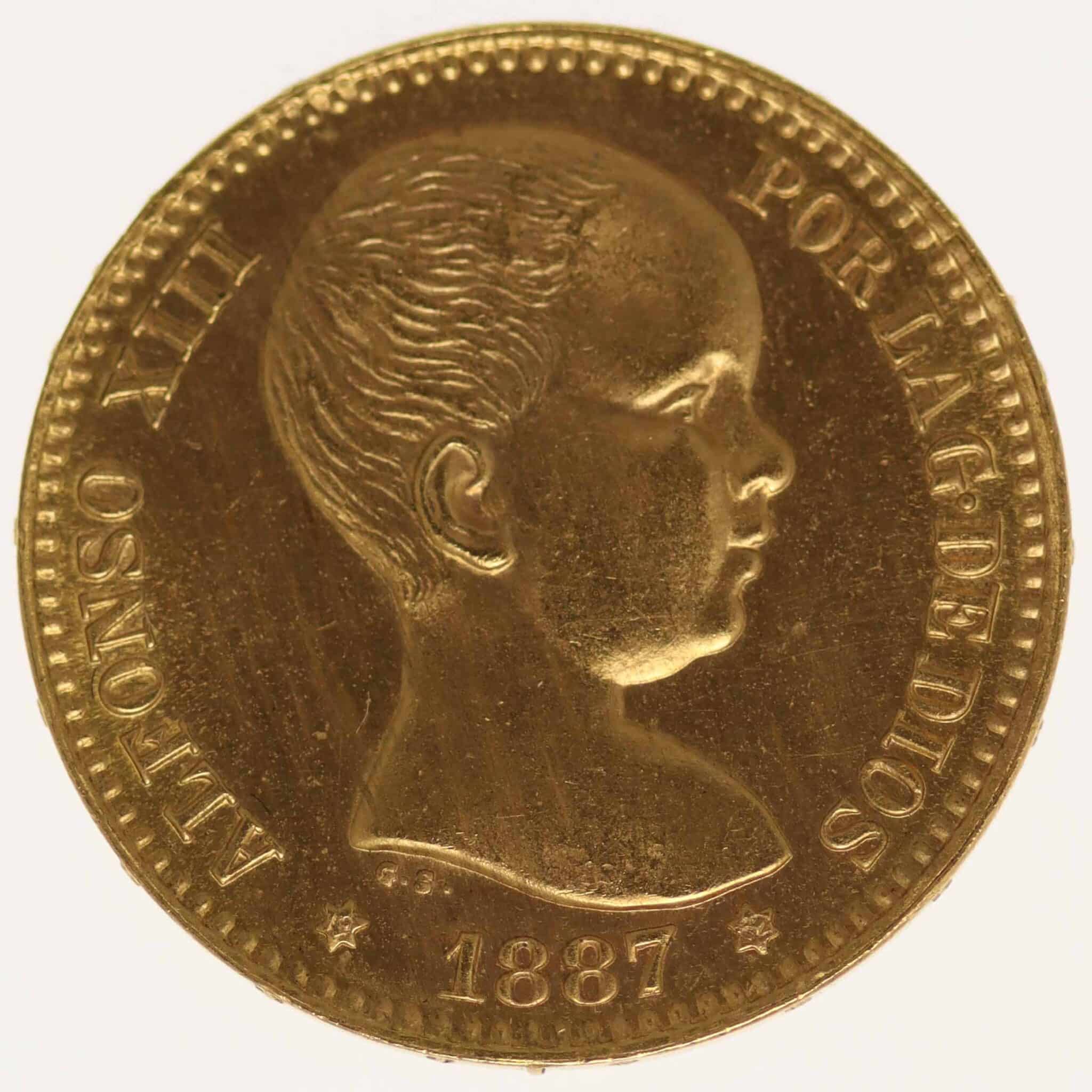 Spanien Alfonso XIII. 20 Pesetas 1887 / 19-62 NP spanien - Spanien Alfonso XIII. 20 Pesetas 1887 / 19-62 NP
