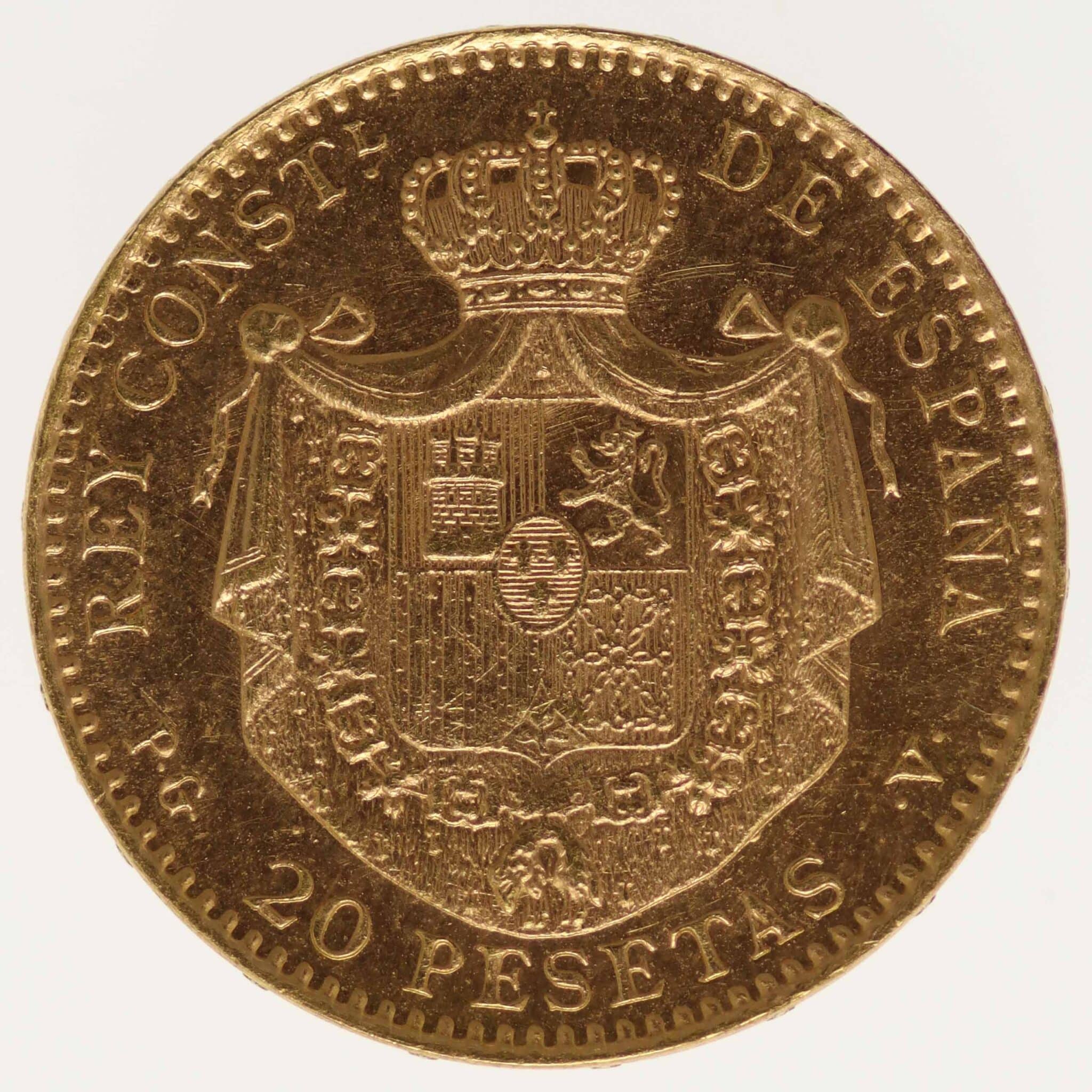 Spanien Alfonso XIII. 20 Pesetas 1896 / 19-61 spanien - Spanien Alfonso XIII. 20 Pesetas 1896 / 19-61