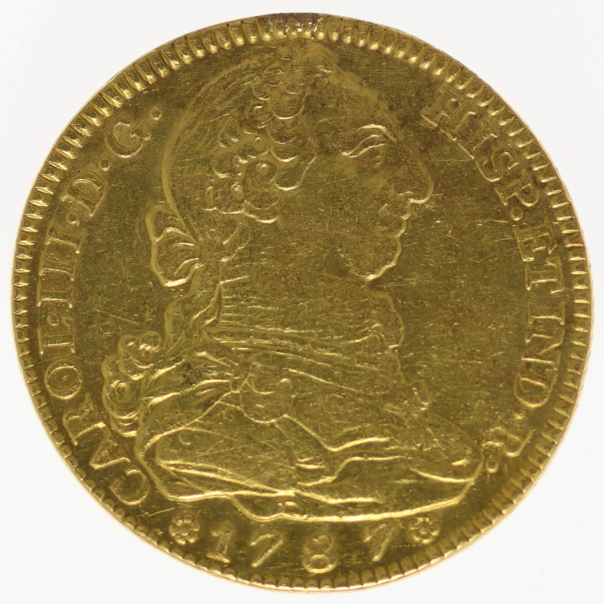 Spanien Carlos III. 4 Escudos 1787 spanien - Spanien Carlos III. 4 Escudos 1787