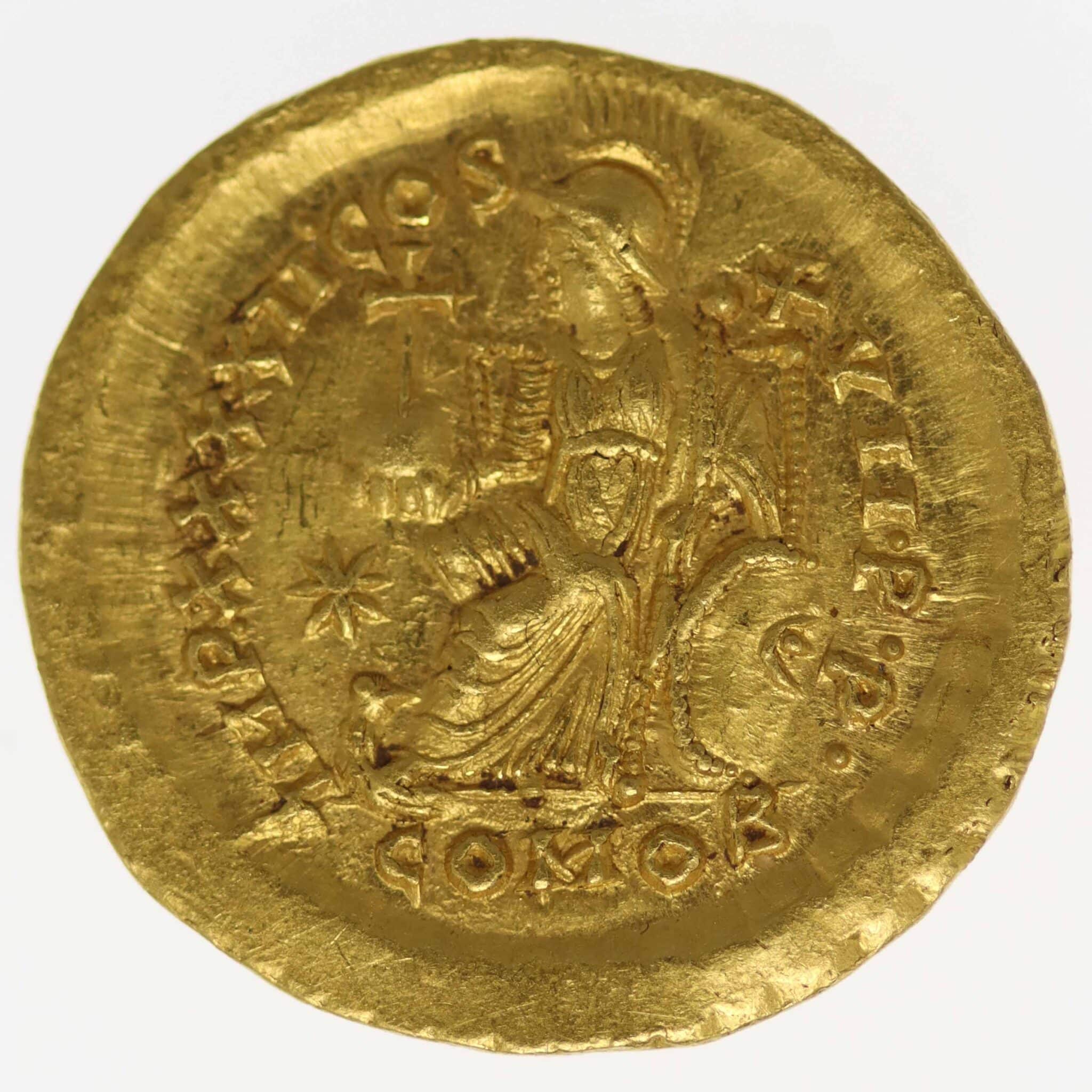 weitere-goldmuenzen - Byzanz Theodosius II. AV Solidus