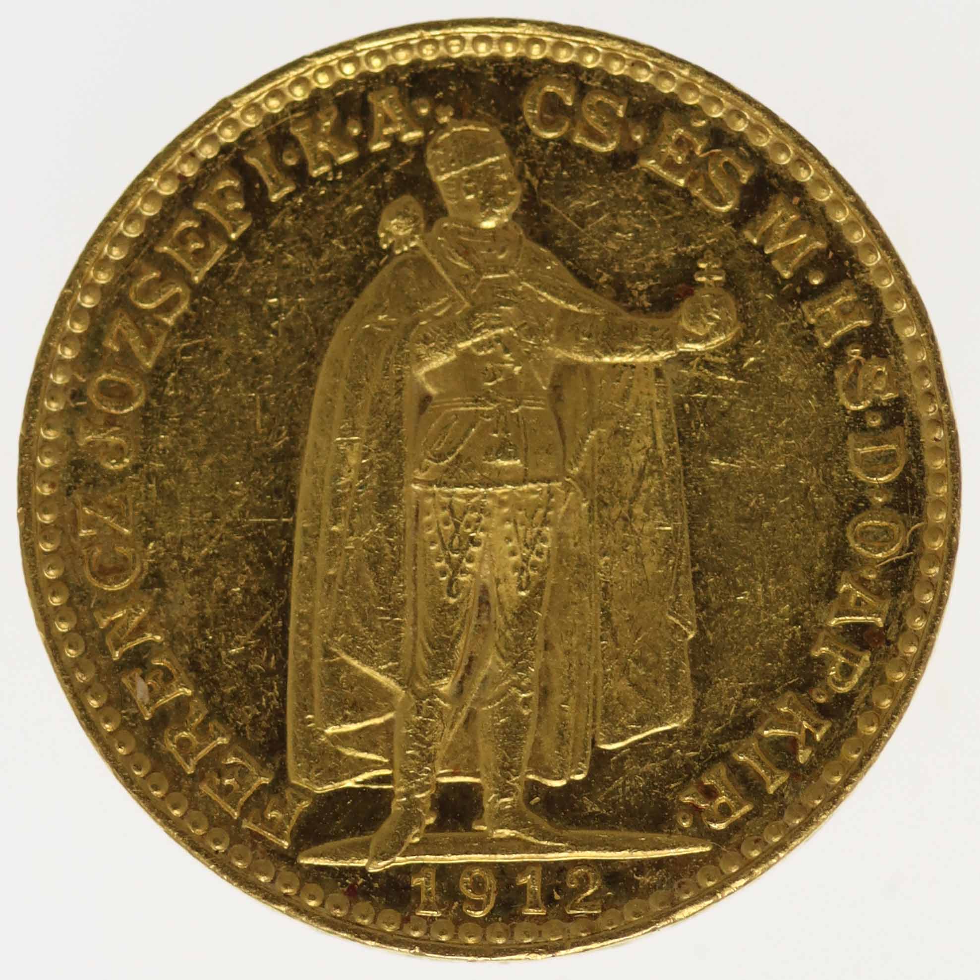 Ungarn Franz Joseph I. 20 Kronen 1912 ungarn - Ungarn Franz Joseph I. 20 Kronen 1912