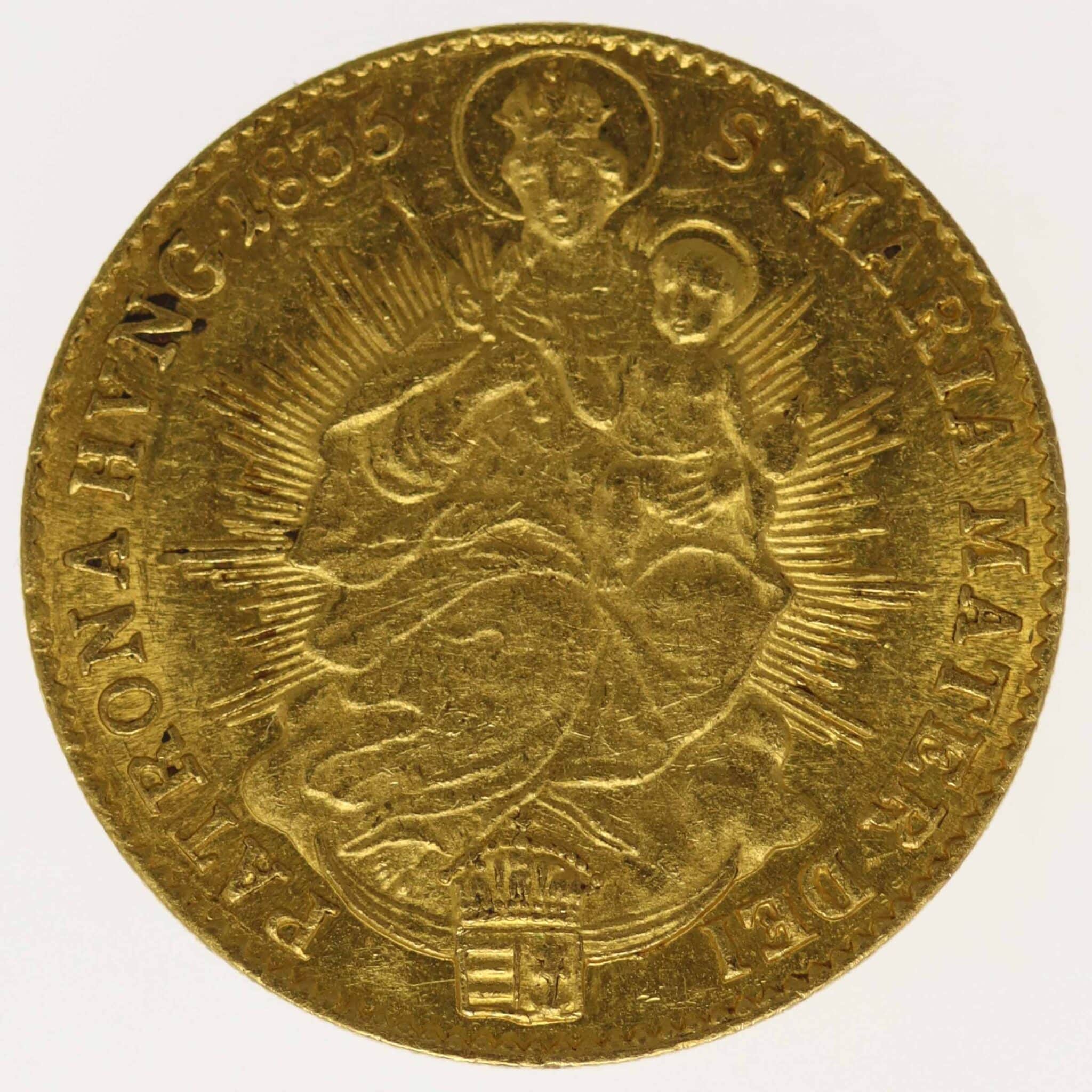 Ungarn Franz I. Dukat 1835 KB ungarn - Ungarn Franz I. Dukat 1835 KB