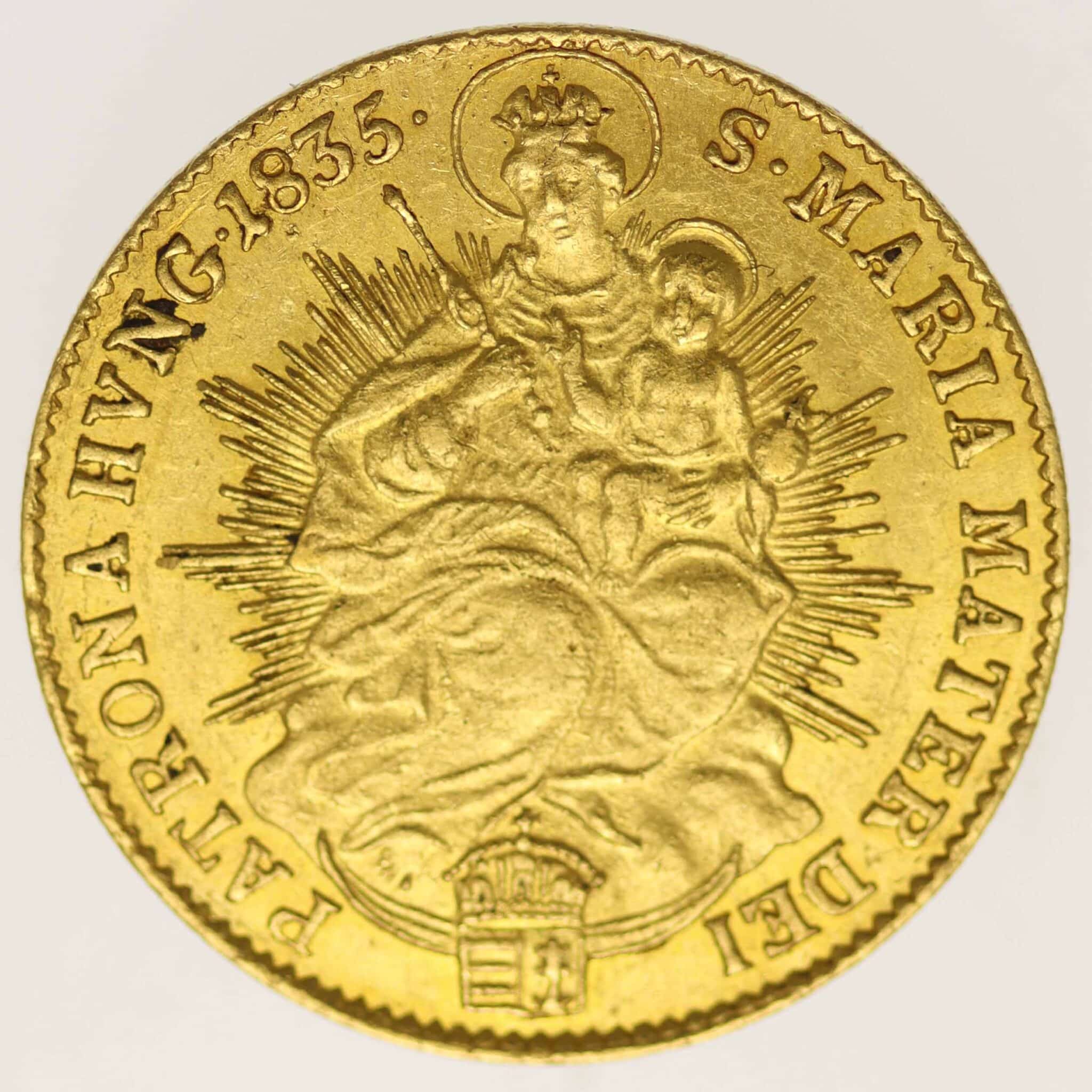 Ungarn Franz I. Dukat 1835 KB ungarn - Ungarn Franz I. Dukat 1835 KB