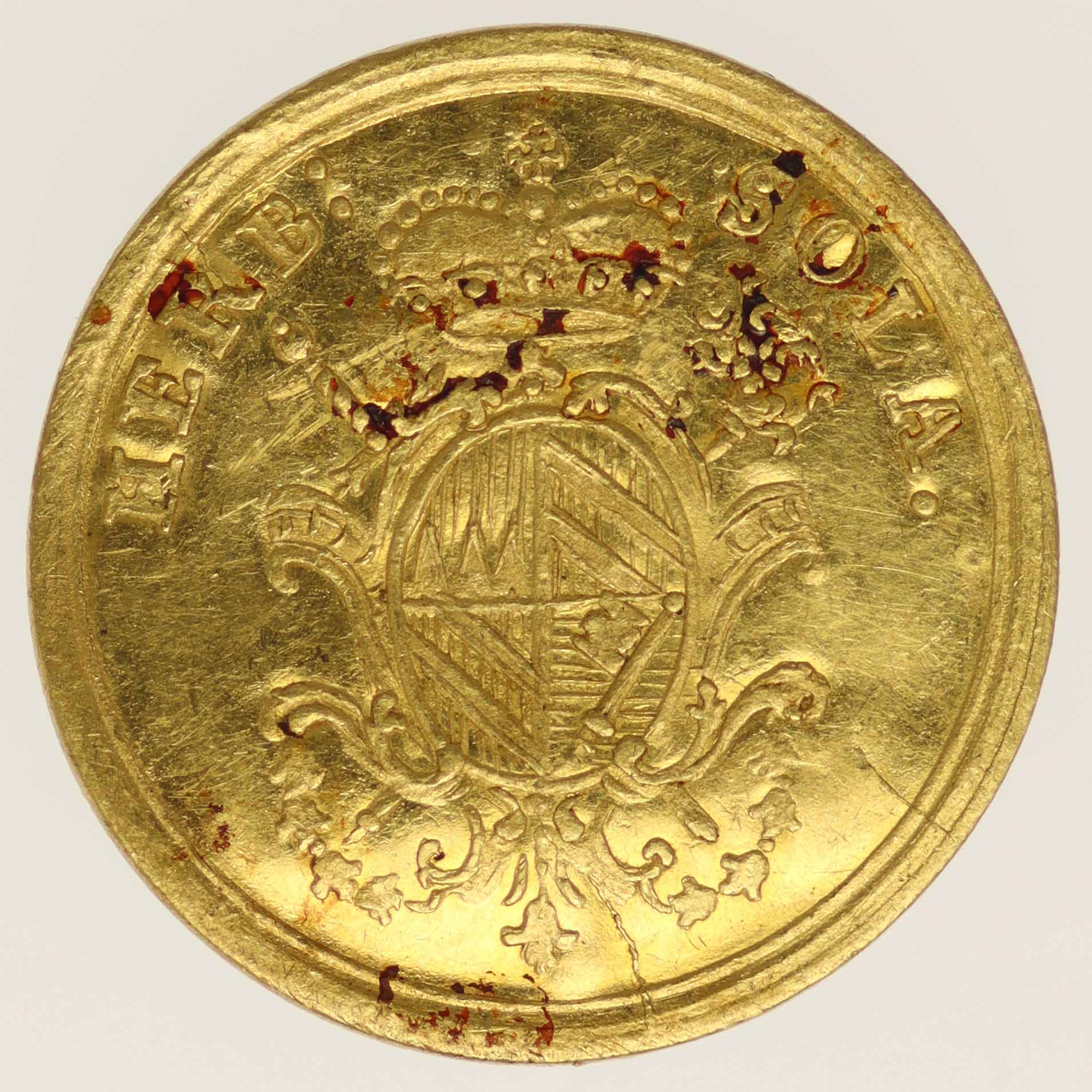 altdeutschland - Würzburg Christoph Franz Freiherr von Hutten 1/2 Dukat o.J. (1724)