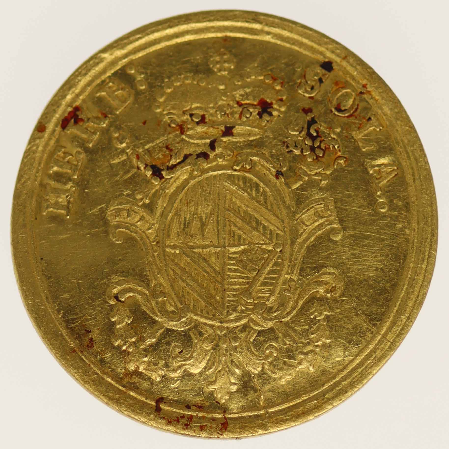 altdeutschland - Würzburg Christoph Franz Freiherr von Hutten 1/2 Dukat o.J. (1724)