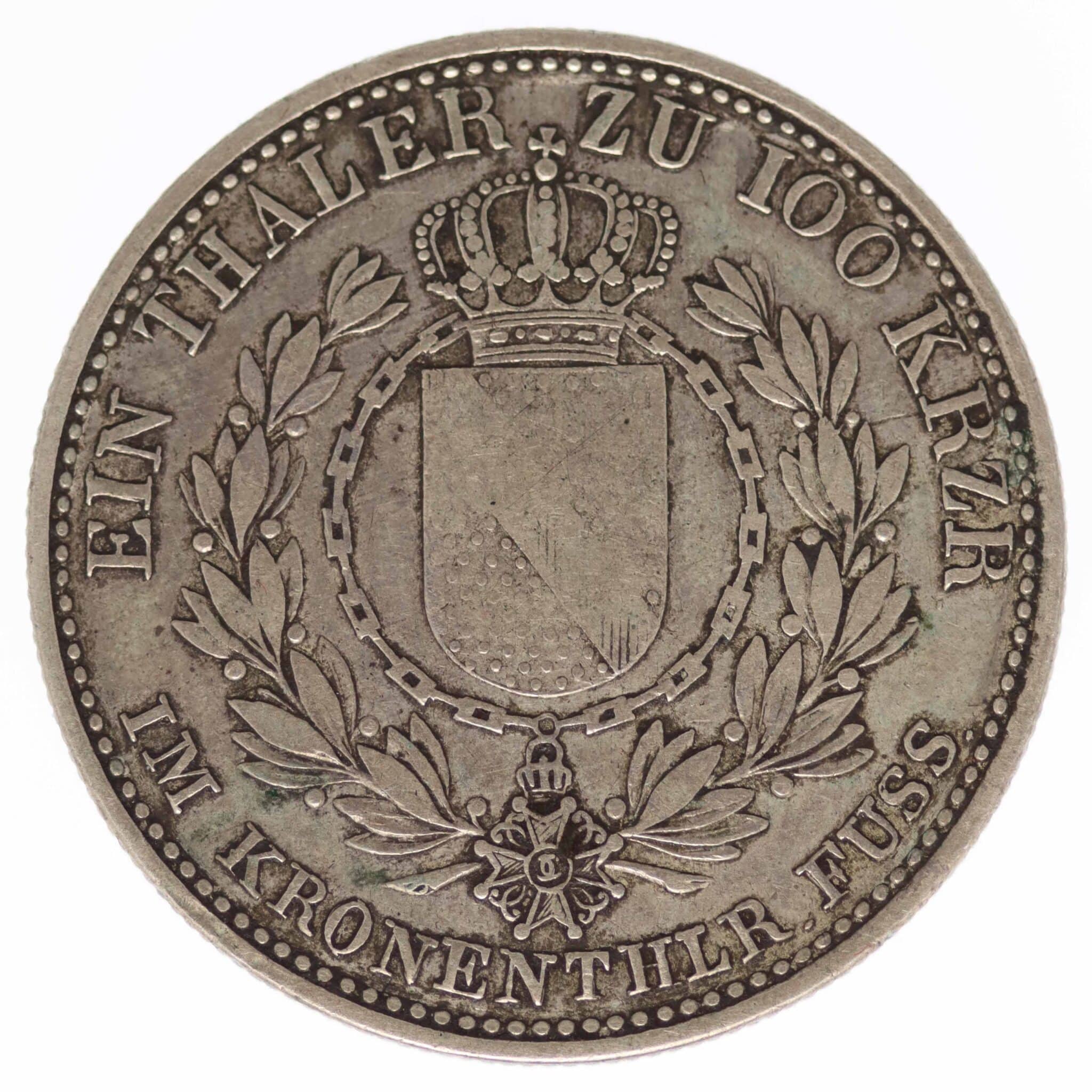 Baden Ludwig I. Taler zu 100 Kreuzern 1829 altdeutschland-deutsche-silbermuenzen - Baden Ludwig I. Taler zu 100 Kreuzern 1829