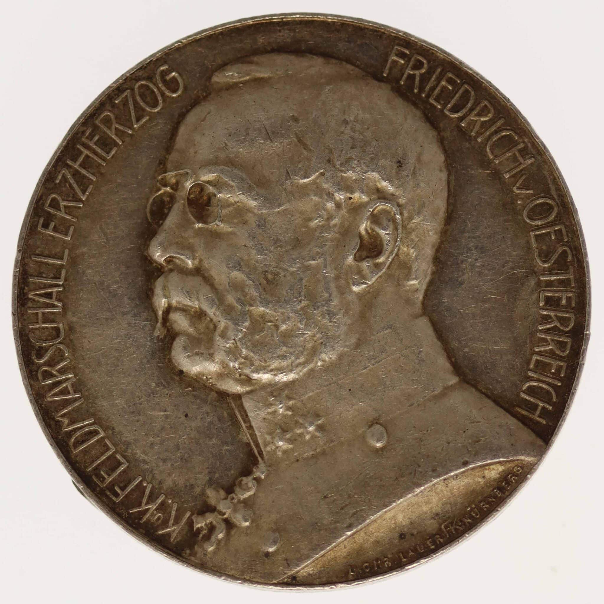 Friedrich von Österreich-Teschen Silbermedaille 1916 deutsches-kaiserreich-ab-1871-deutsche-silbermuenzen - Friedrich von Österreich-Teschen Silbermedaille 1916