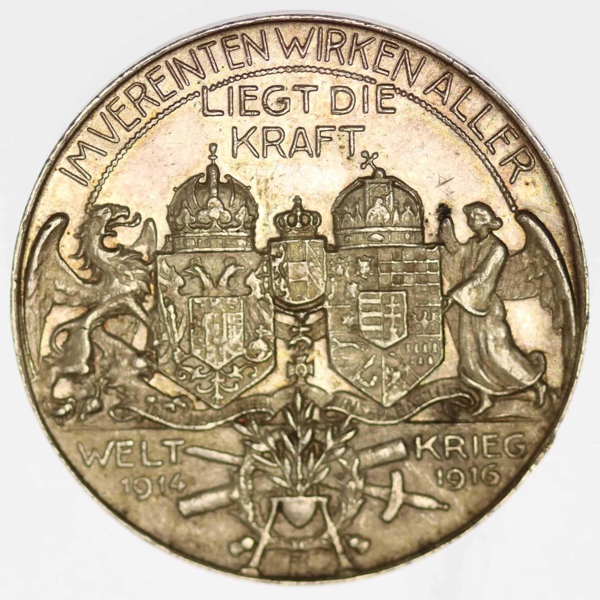 Friedrich von Österreich-Teschen Silbermedaille 1916 deutsches-kaiserreich-ab-1871-deutsche-silbermuenzen - Friedrich von Österreich-Teschen Silbermedaille 1916