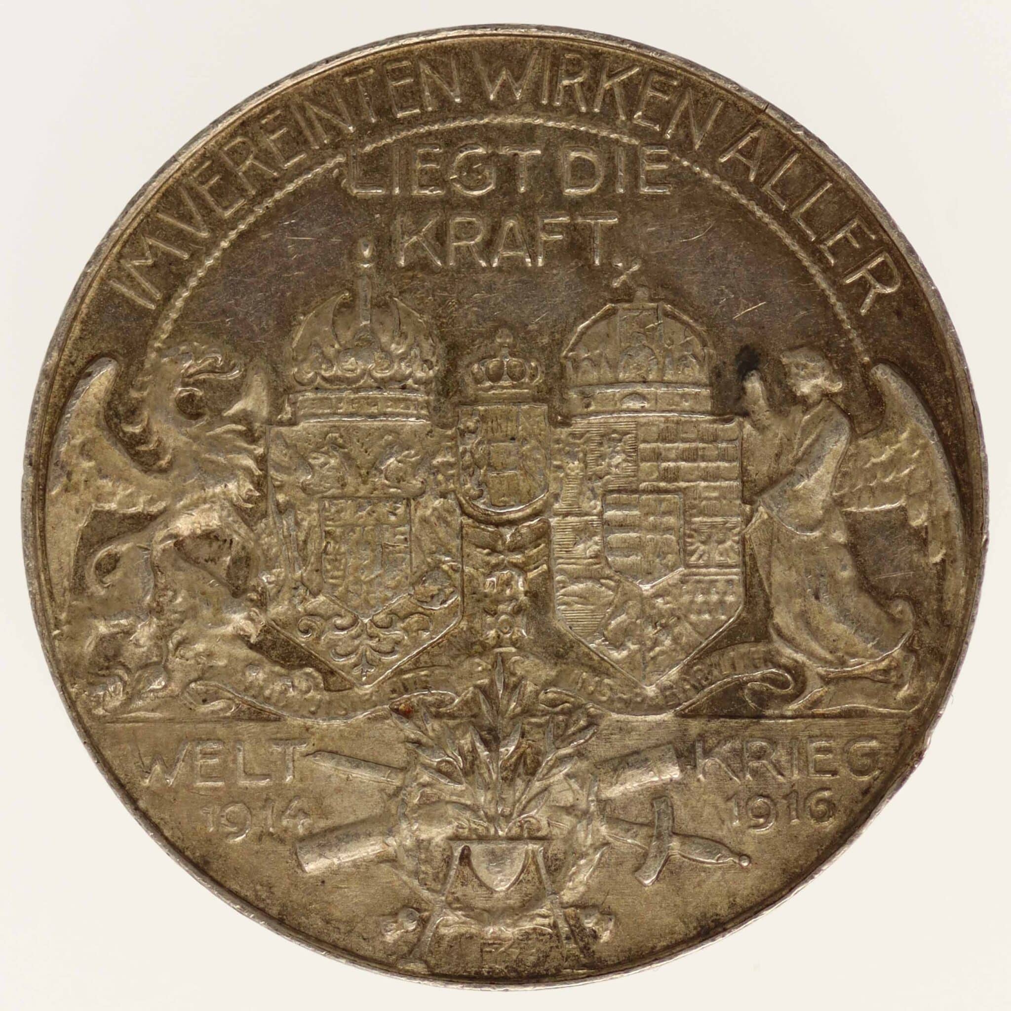 Friedrich von Österreich-Teschen Silbermedaille 1916 deutsches-kaiserreich-ab-1871-deutsche-silbermuenzen - Friedrich von Österreich-Teschen Silbermedaille 1916